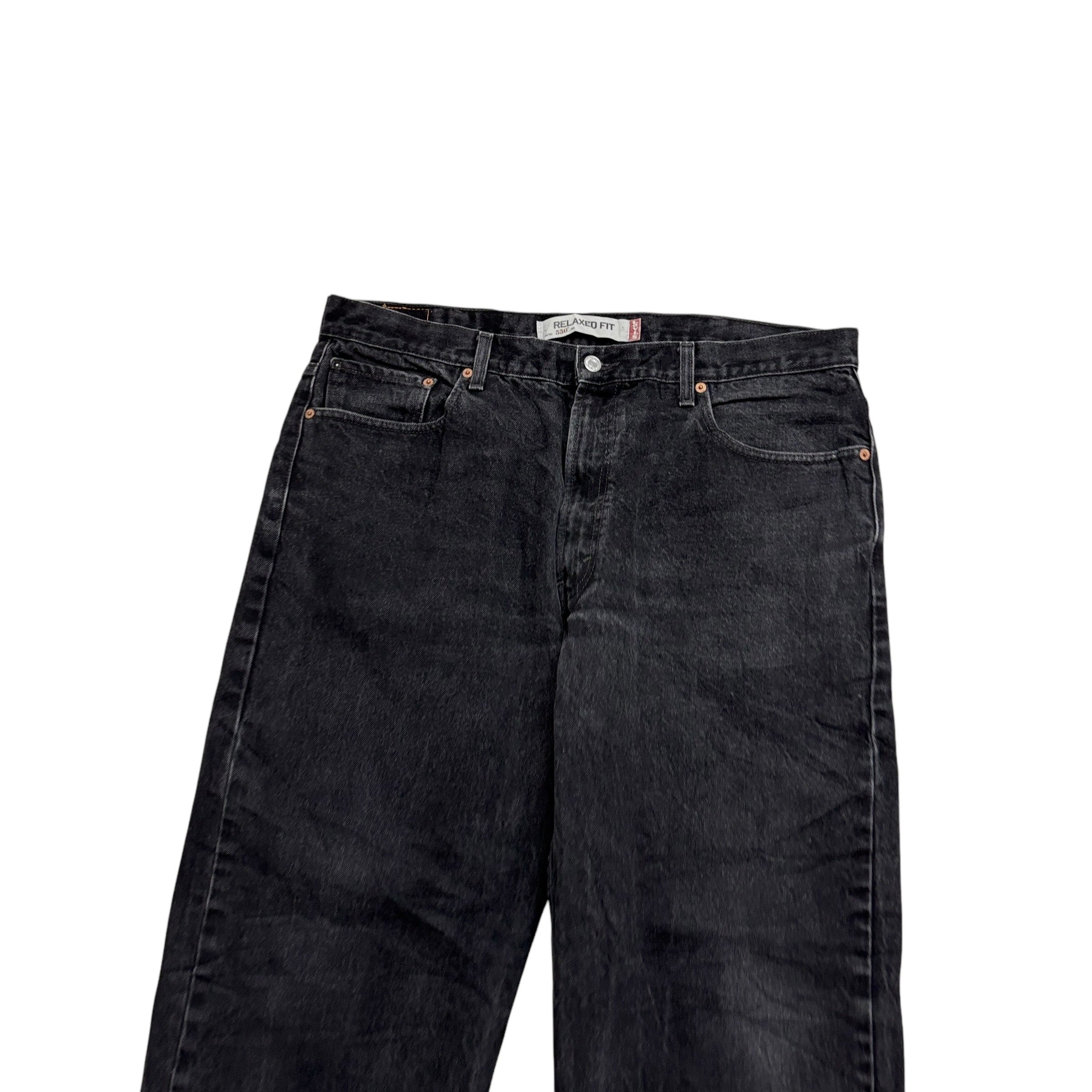 Levis 550 Jeans W40 L29 Mens Black Baggy Relaxed Straight Fit Vintage Denim (E)