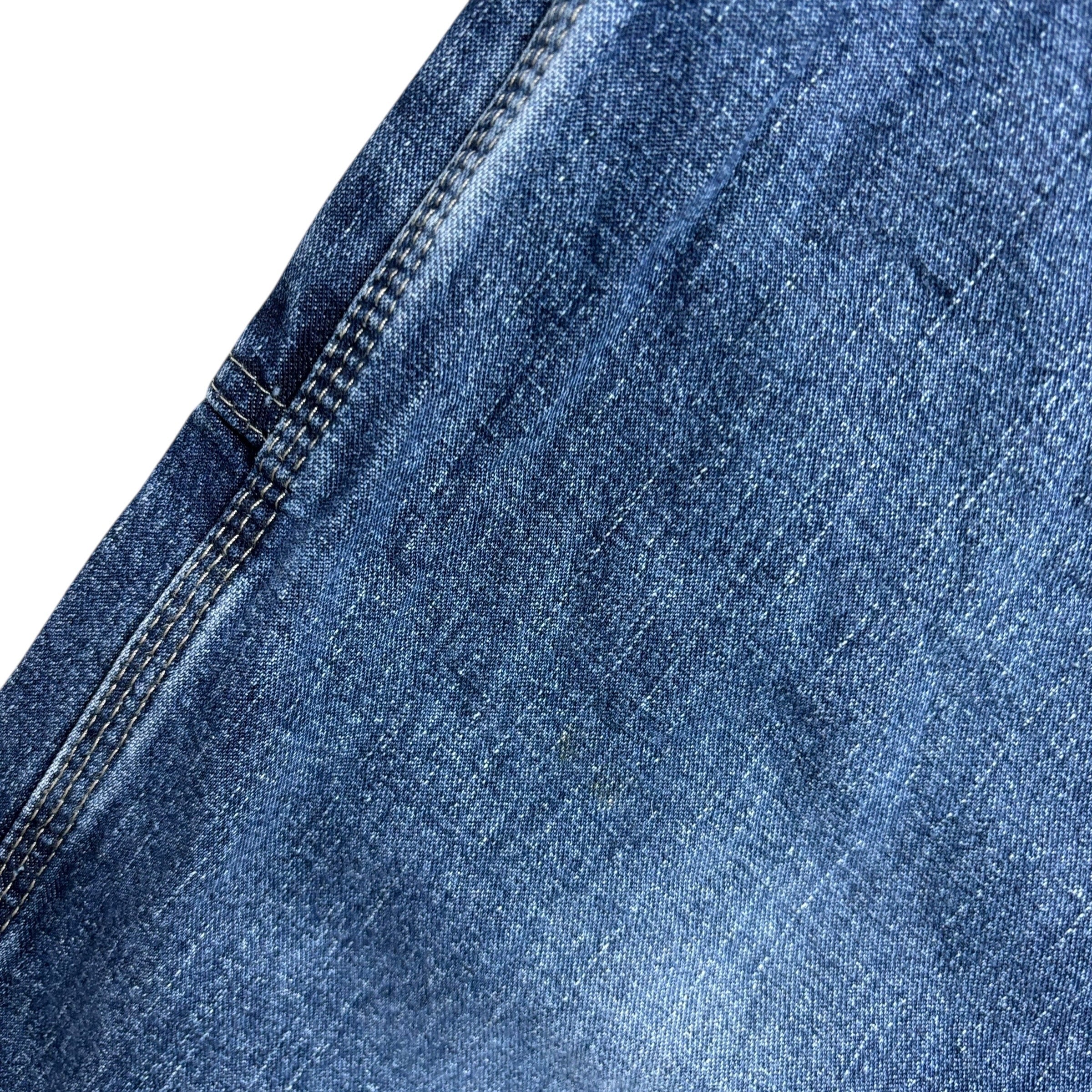 Wrangler Carpenter Jeans W44 L30 Mens Mid Blue Relaxed Straight Fit Stretch