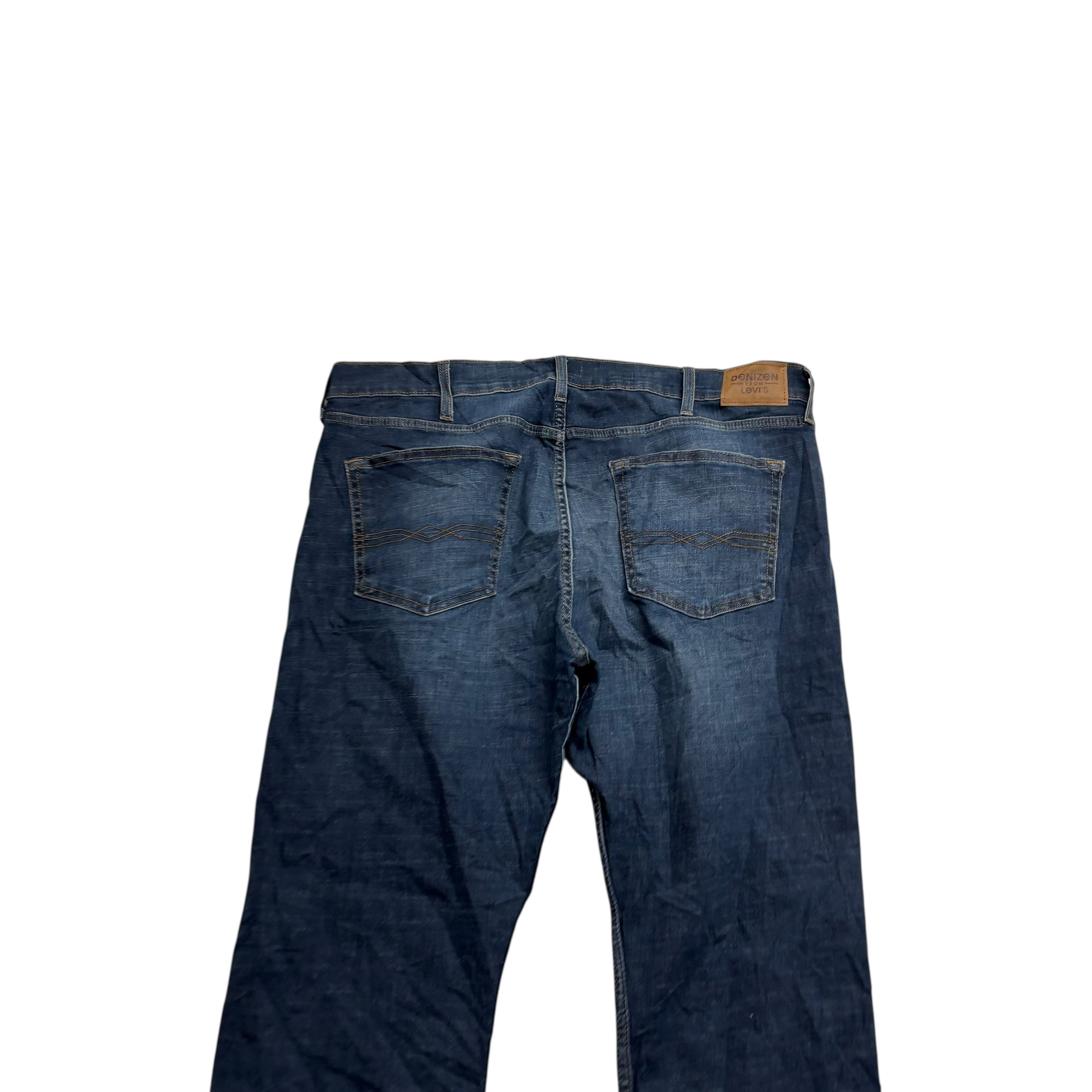 Levis Denizen Jeans W38 L30 Mens Dark Blue Slim Straight Stretch Denim (E)