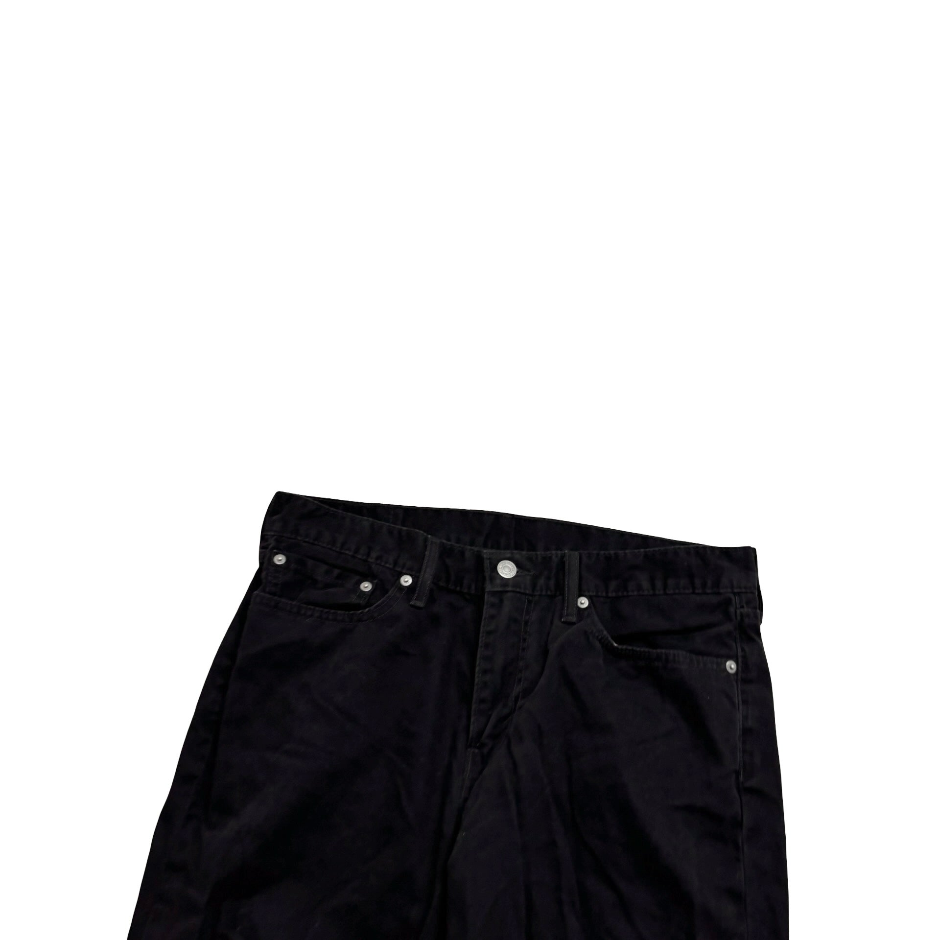 Levis 514 Trousers W33 L32 Mens Black Regular Straight Fit Cotton Pants (E)