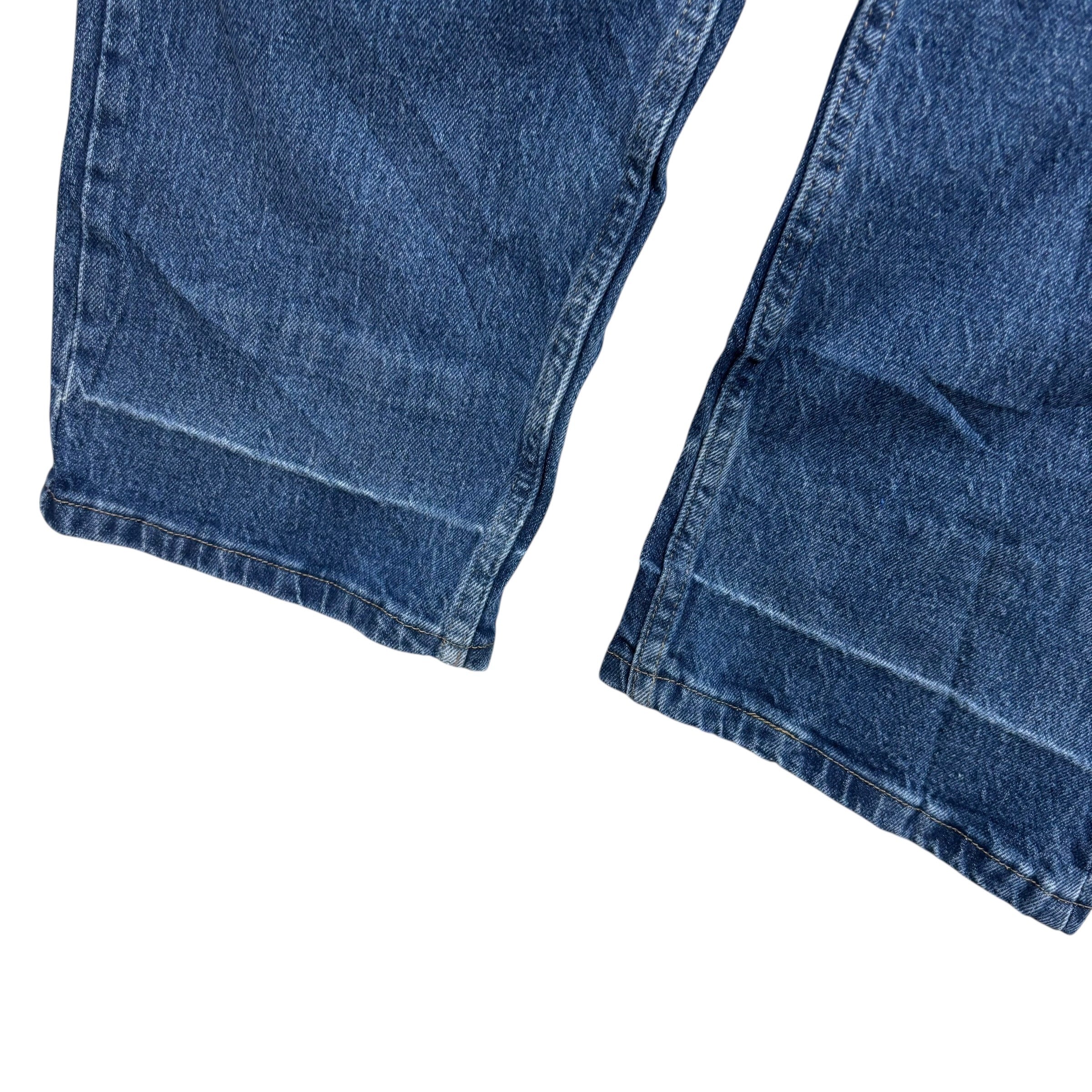 Wrangler Jeans W40 L30 Mens Mid Blue Relaxed Straight Fit Stretch Denim (F)