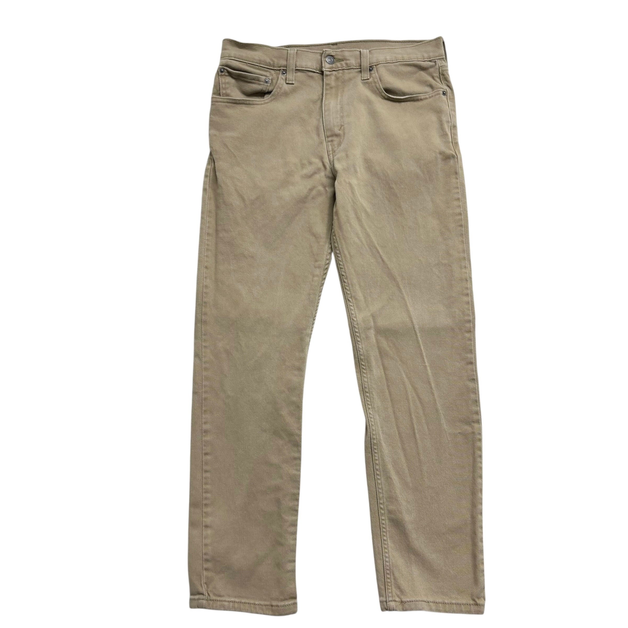 Levis 502 Trousers W34 L31 Mens Beige Regular Tapered Fit Stretch Pants