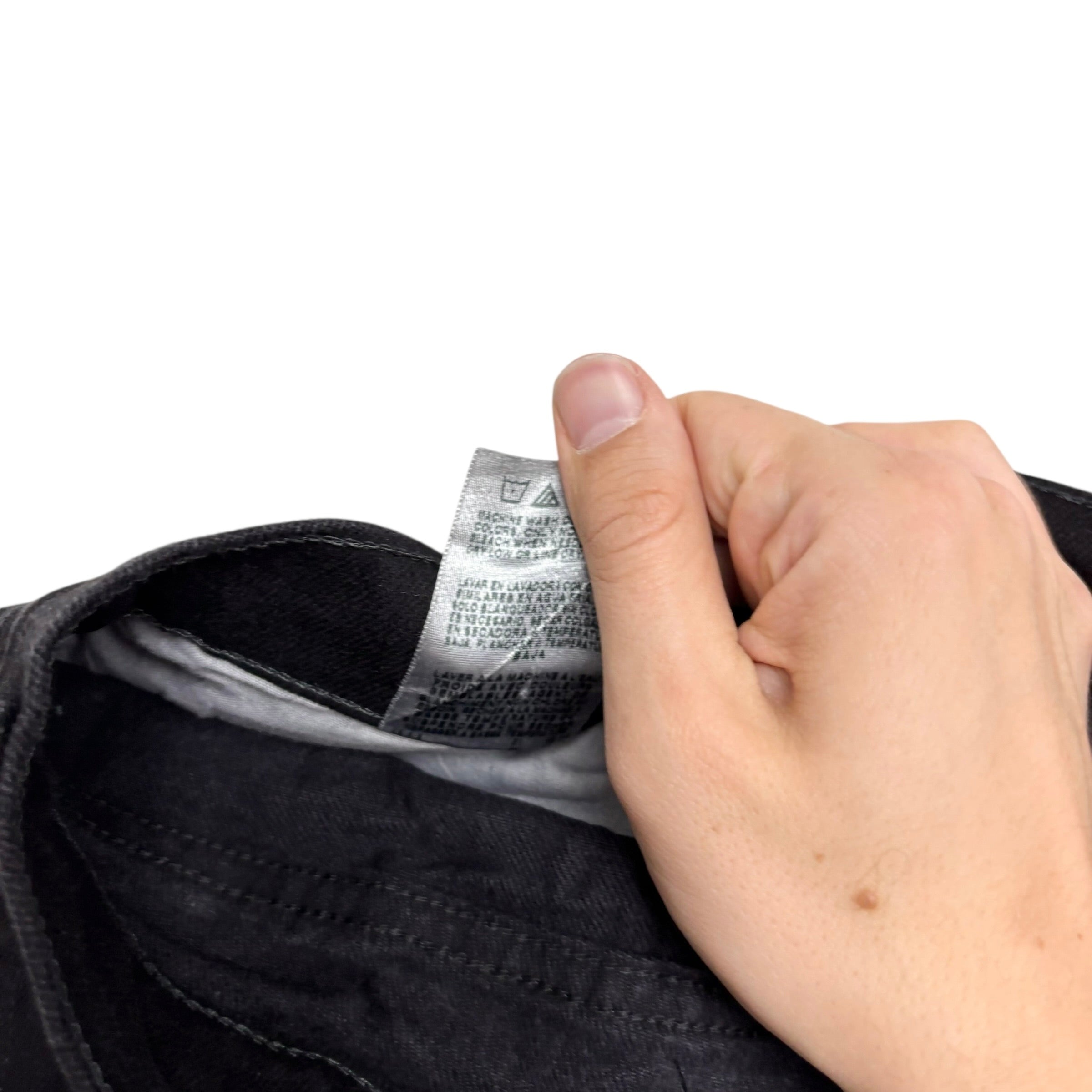 Wrangler Jeans W42 L30 Mens Black Relaxed Straight Fit Stretch Denim (E)