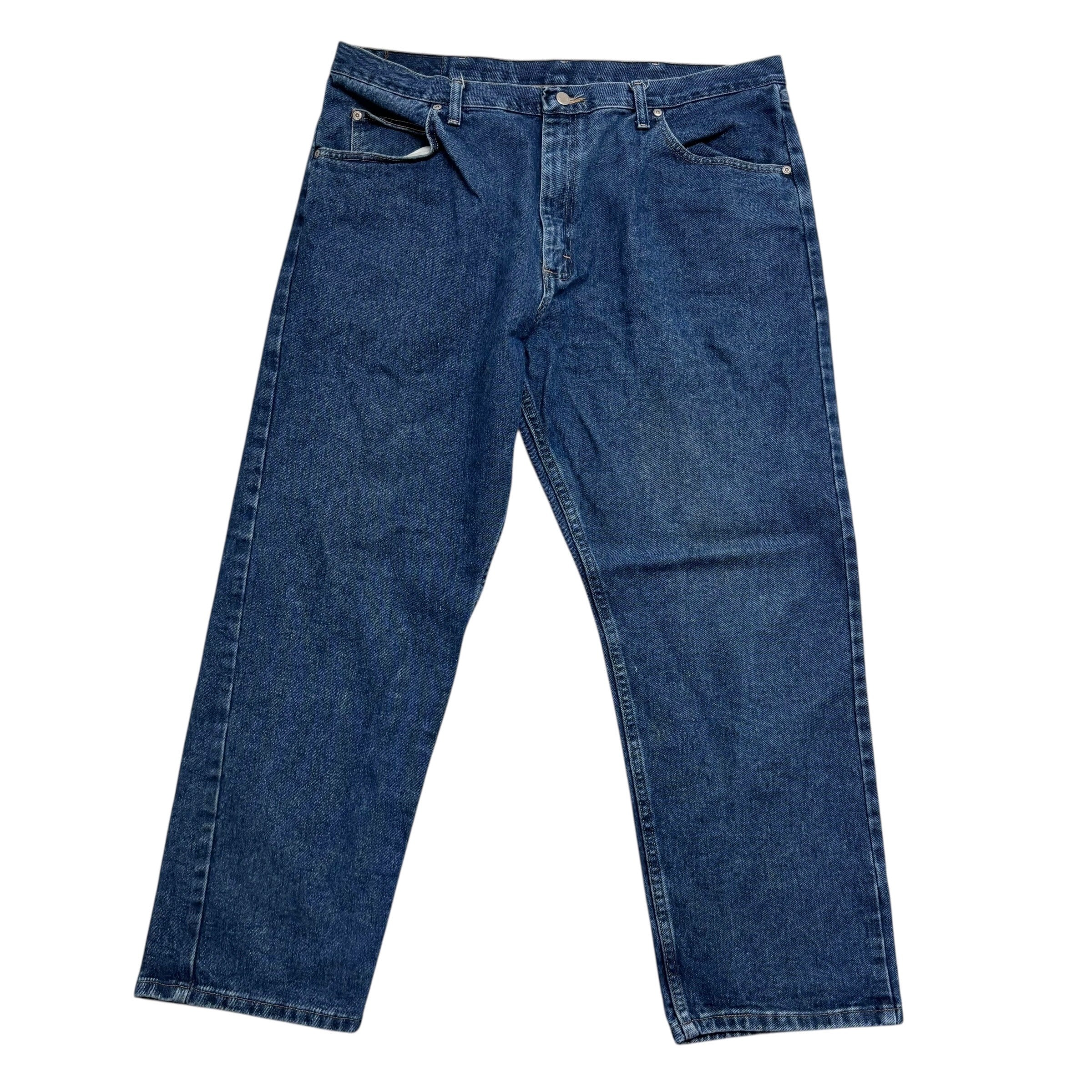 Wrangler Jeans W40 L30 Mens Mid Blue Relaxed Straight Fit Vintage Denim