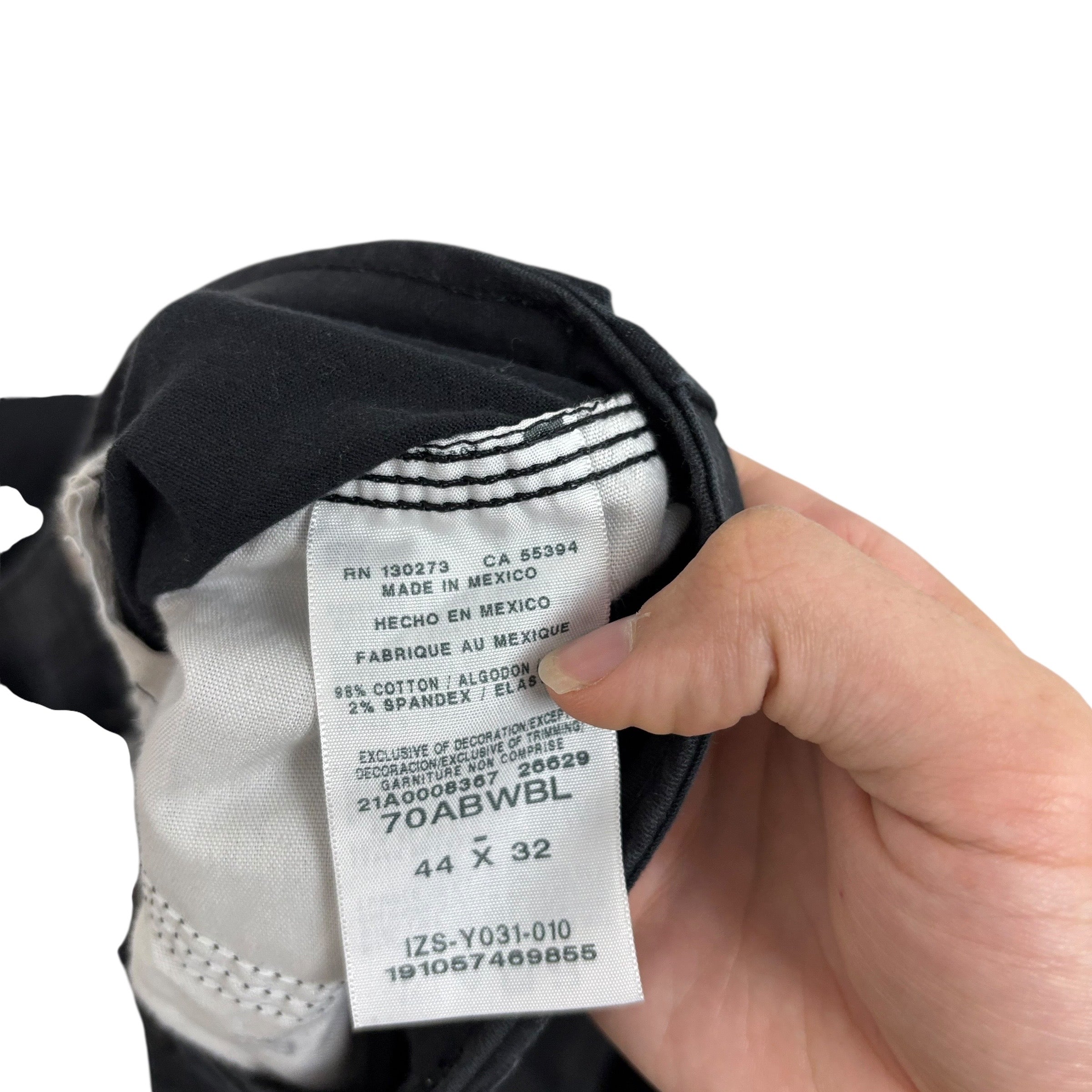 Wrangler Cargo Pants W44 L32 Mens Black Relaxed Straight Fit Trousers (E)