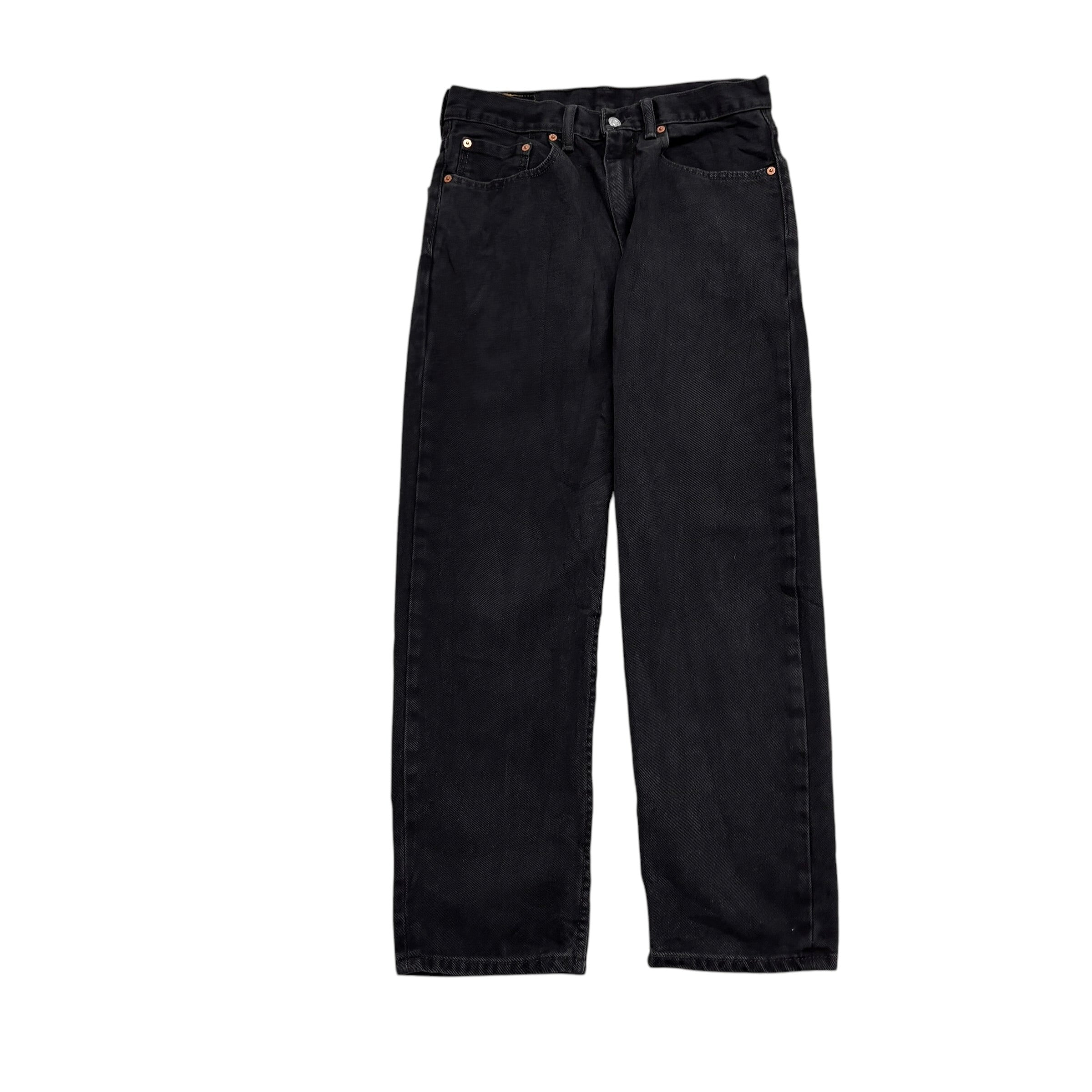 Levis 550 Jeans W31 L30 Mens Black Relaxed Straight Fit Denim (E)
