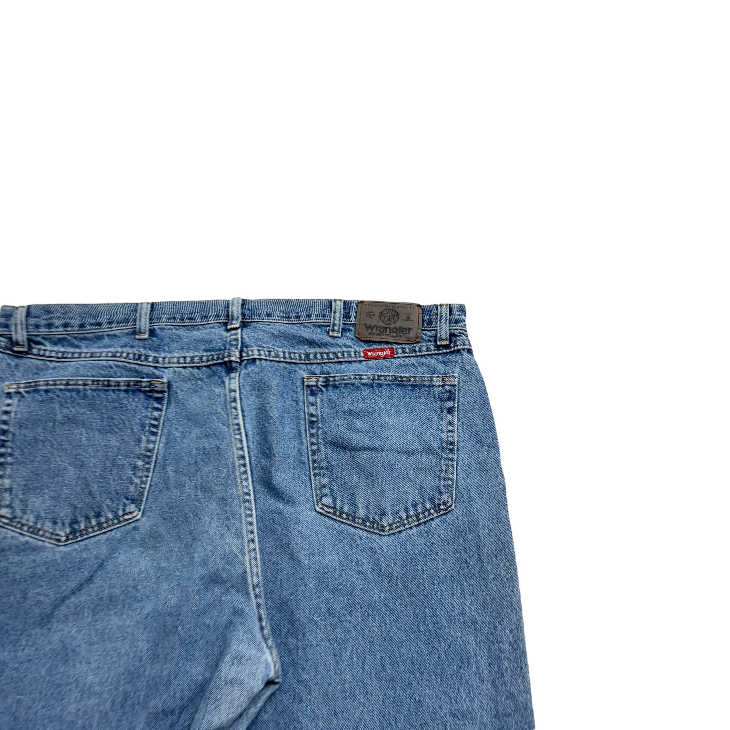 Wrangler Jeans W40 L30 Mens Mid Blue Regular Straight Fit Vintage Denim (E)