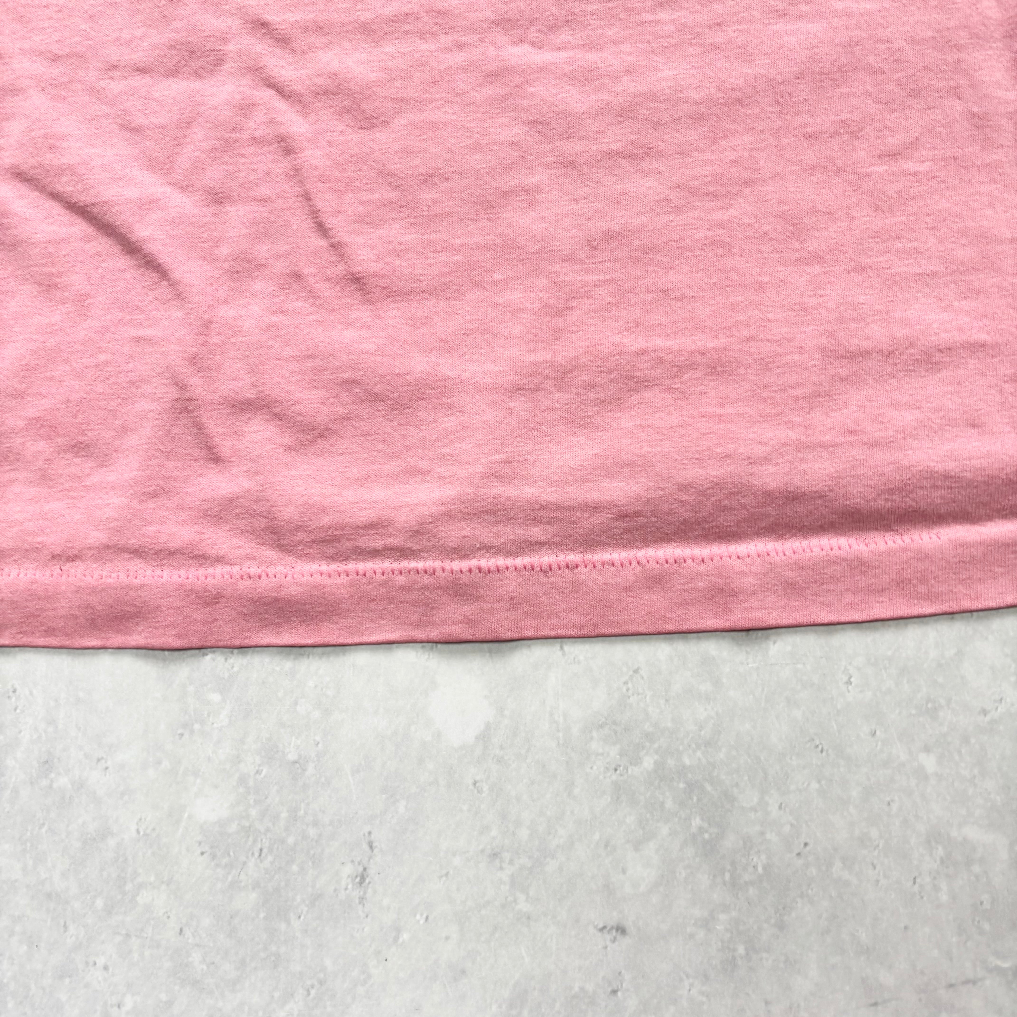 Vintage T Shirt Mens Medium Pink Single Stitch Graphic Print 90s Tourist (E)