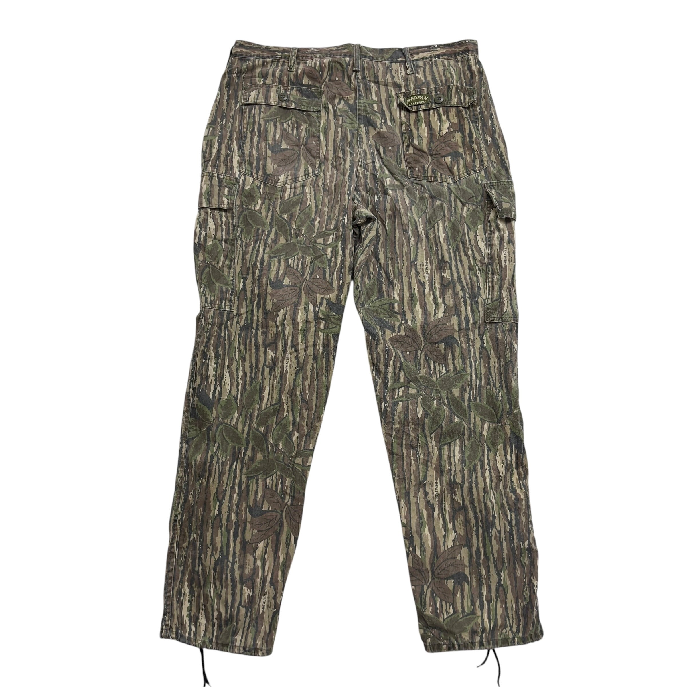 Vintage Realtree Trousers W40 L33 Mens Cargo Camo Baggy Relaxed Fit Pants (E)