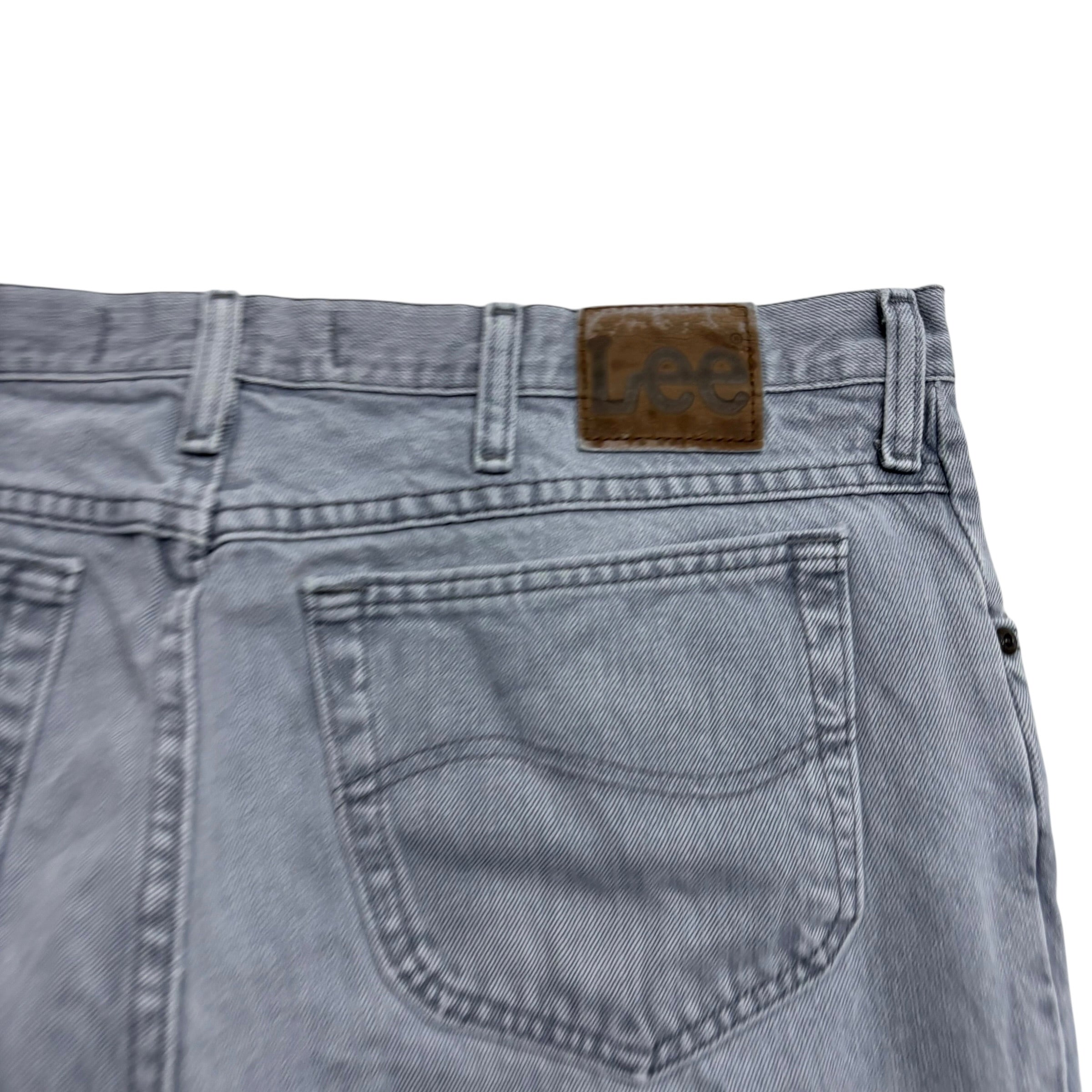 Lee Jeans W38 L30 Mens Grey Regular Straight Fit Vintage Denim (E)