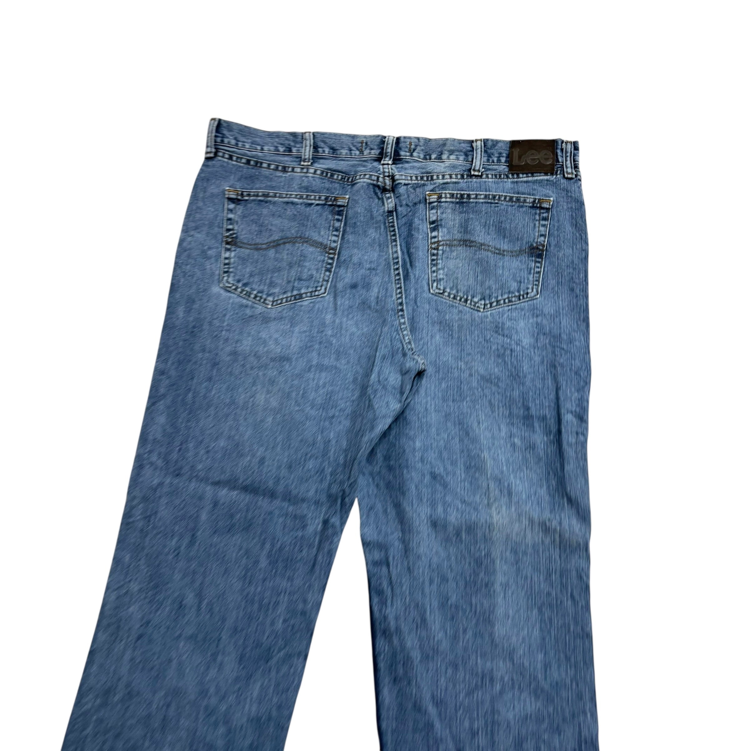 Lee Jeans W40 L30 Mens Relaxed Straight Fit Mid Blue Baggy Vintage Denim (E)