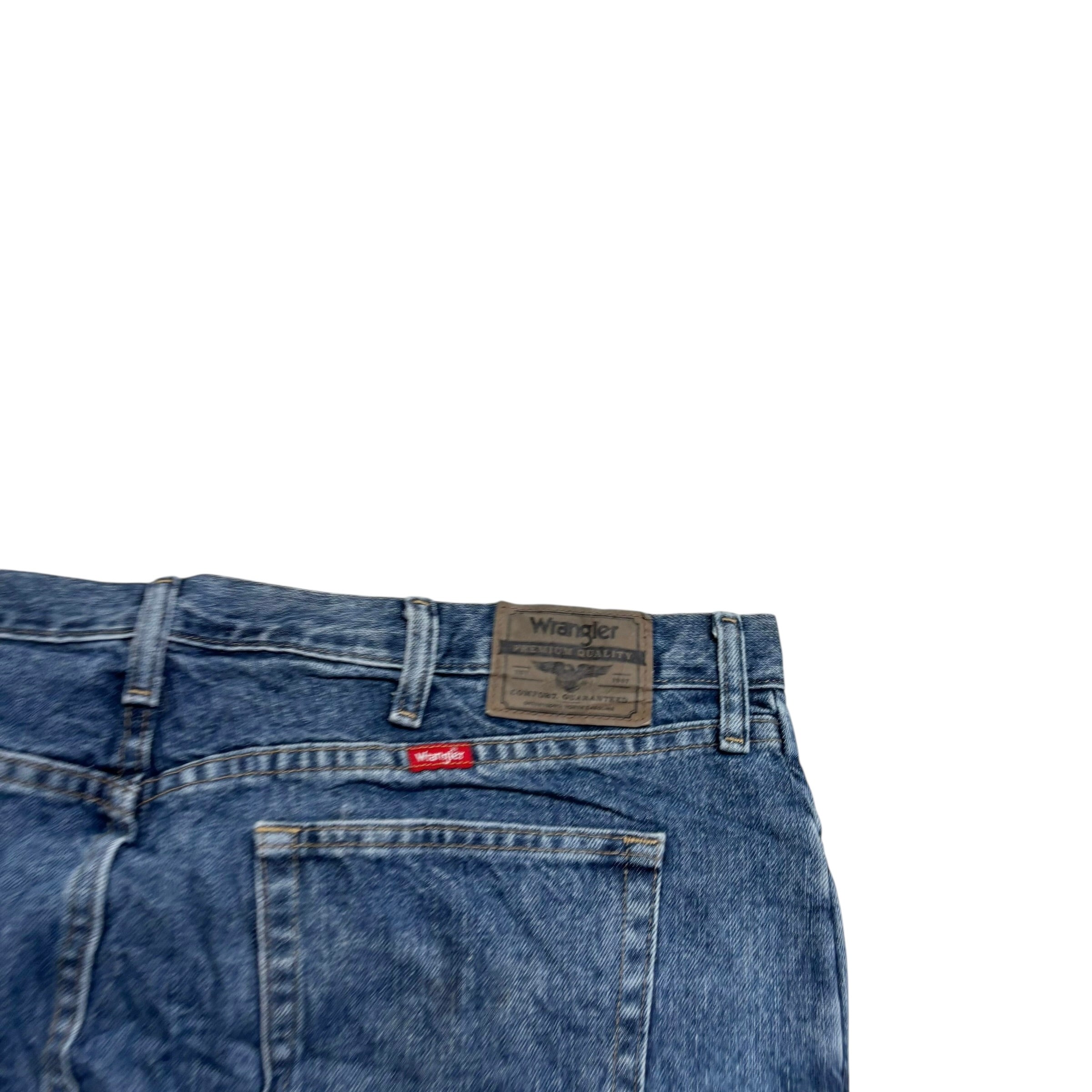 Wrangler Jeans W42 L31 Mens Mid Blue Regular Straight Fit Denim (E)