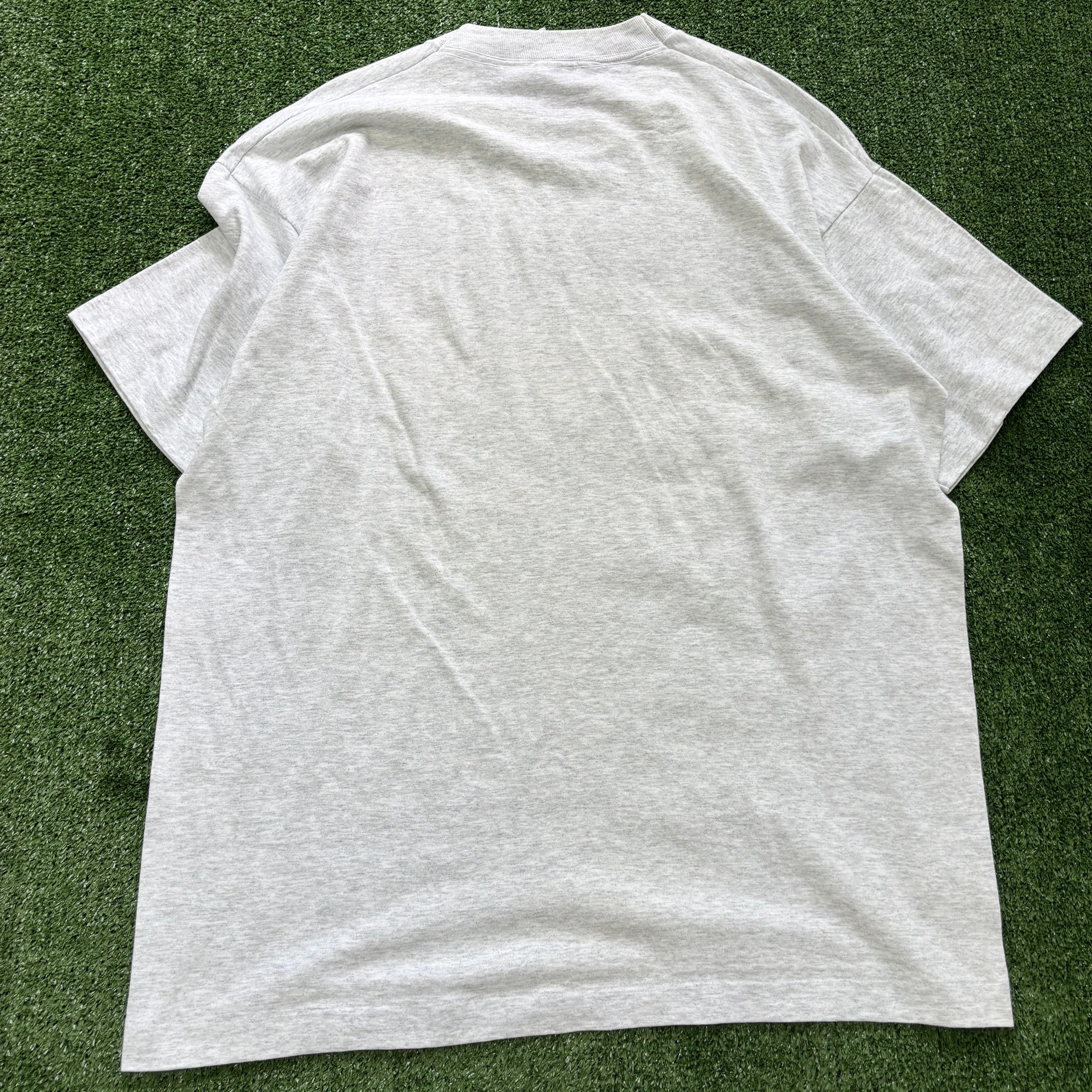 Vintage T Shirt Mens XL Grey Single Stitch Graphic Print 90s USA