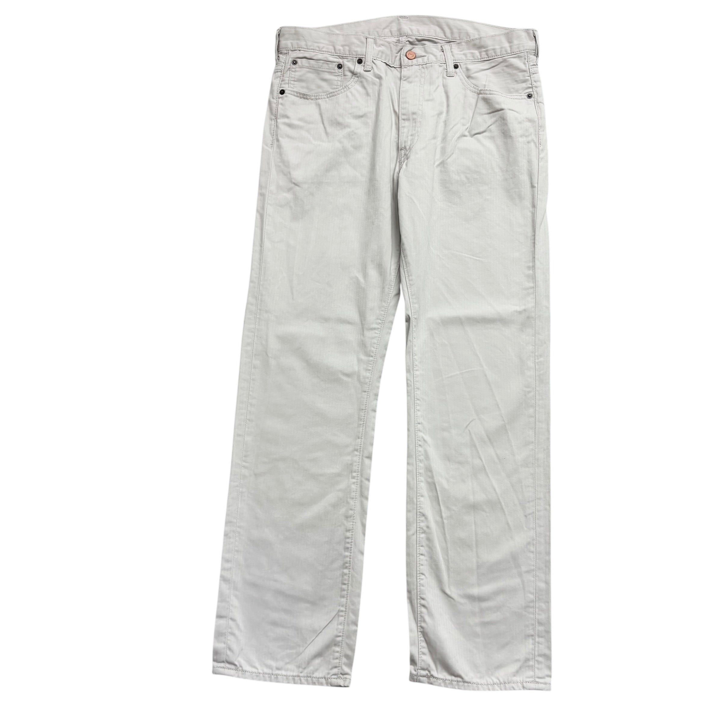 Levis 513 Jeans W36 L32 Mens White Slim Straight Fit Vintage Denim