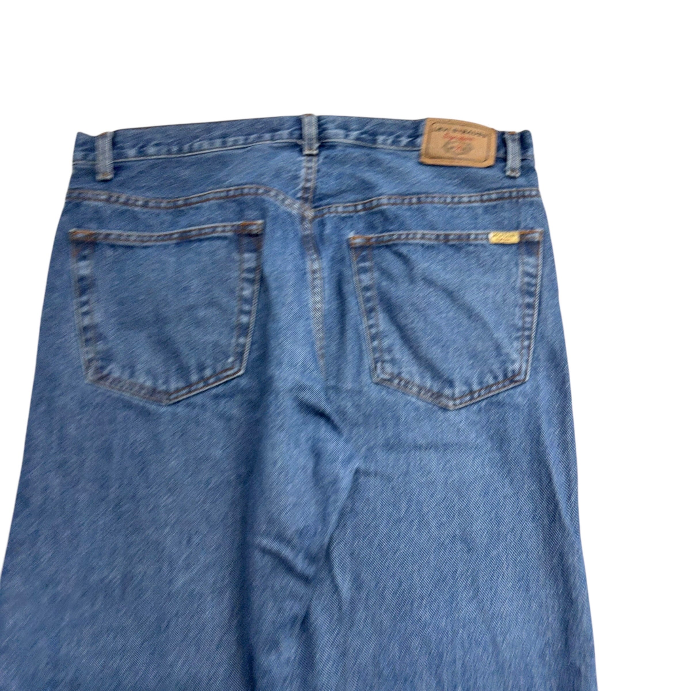 Levis Signature Jeans W38 L32 Mens Mid Blue Regular Straight Vintage Denim (E)