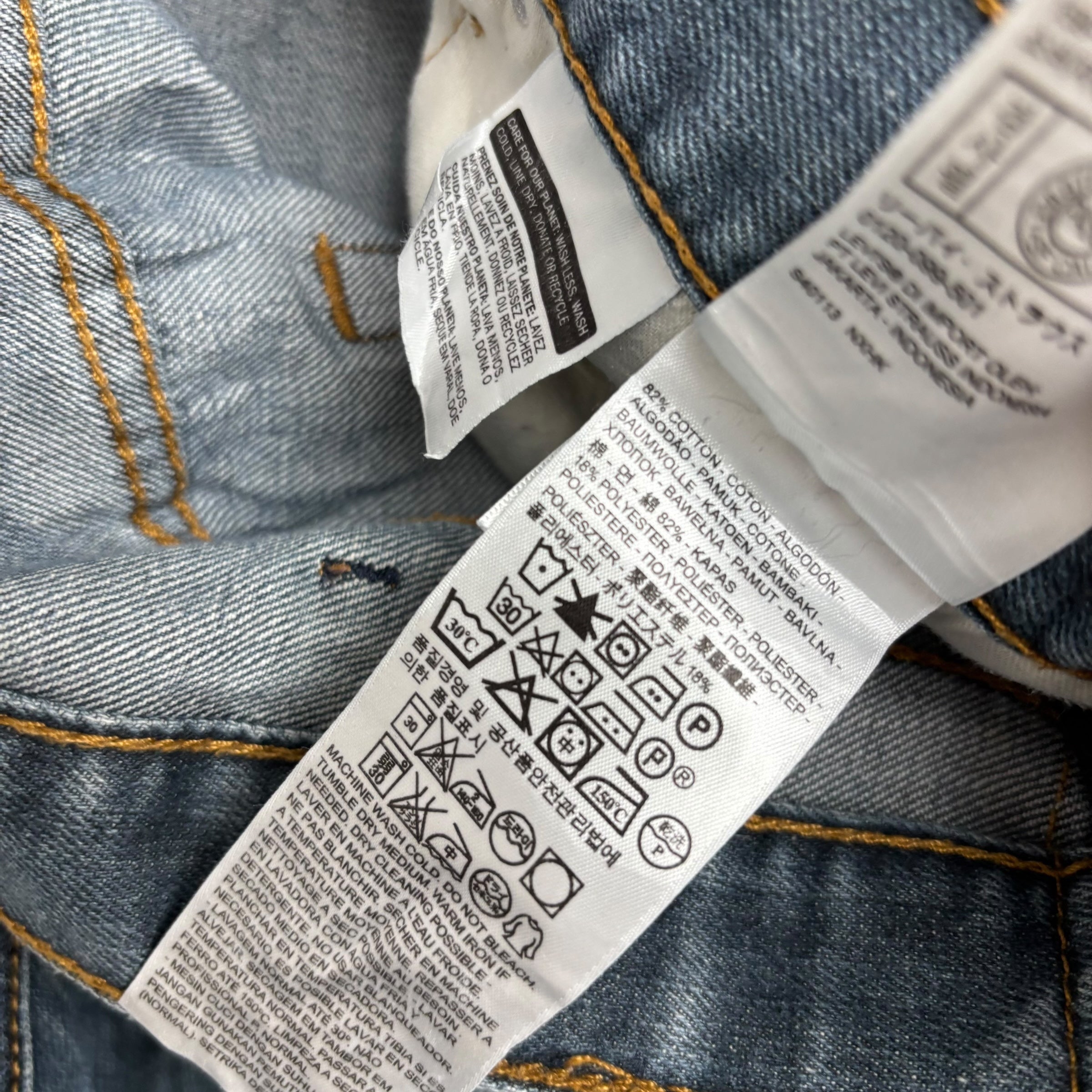 Levis 559 Jeans W38 L32 Mens Blue Baggy Relaxed Straight Fit Denim (E)