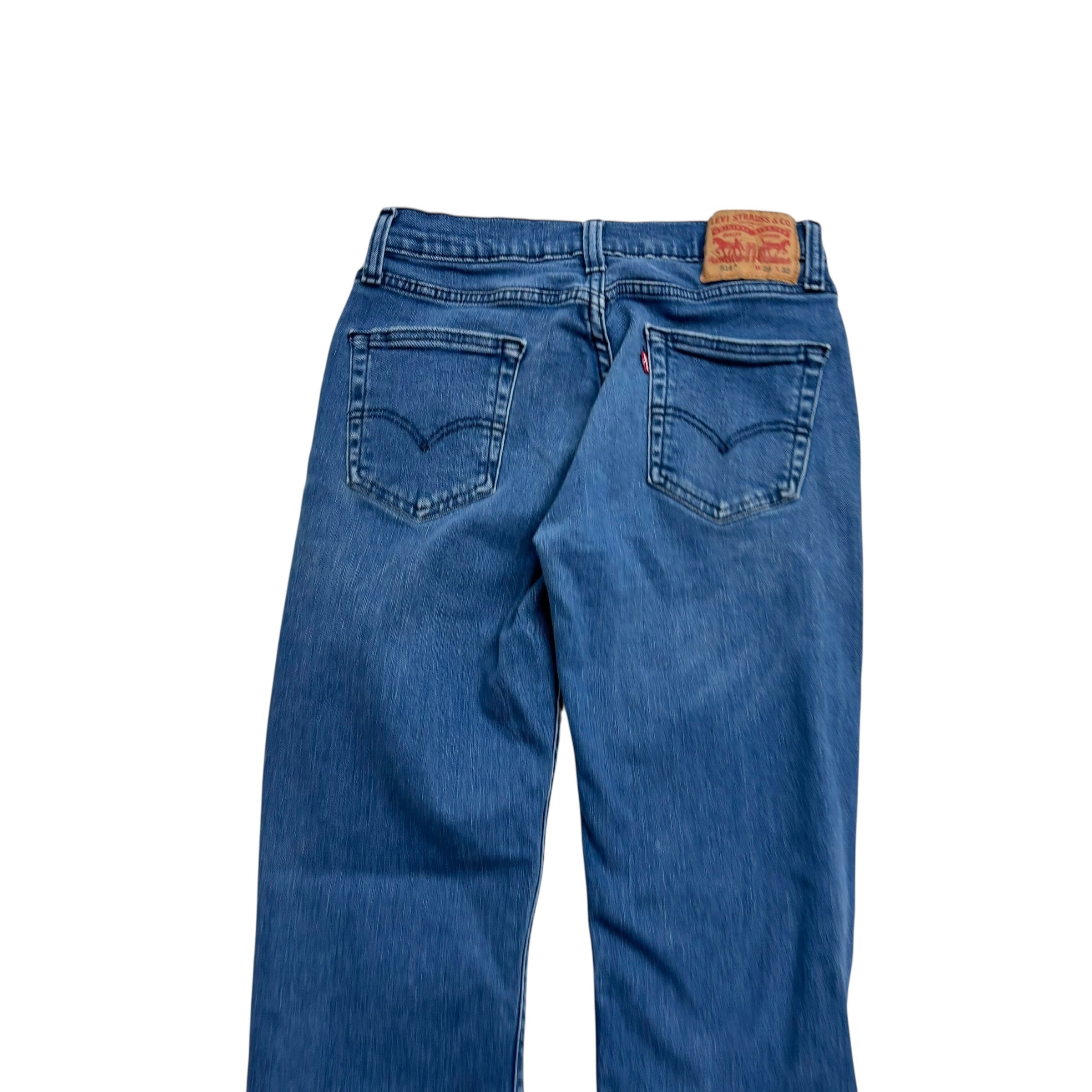 Levis 514 Jeans W28 L31 Mens Mid Blue Slim Straight Fit Stretch Denim