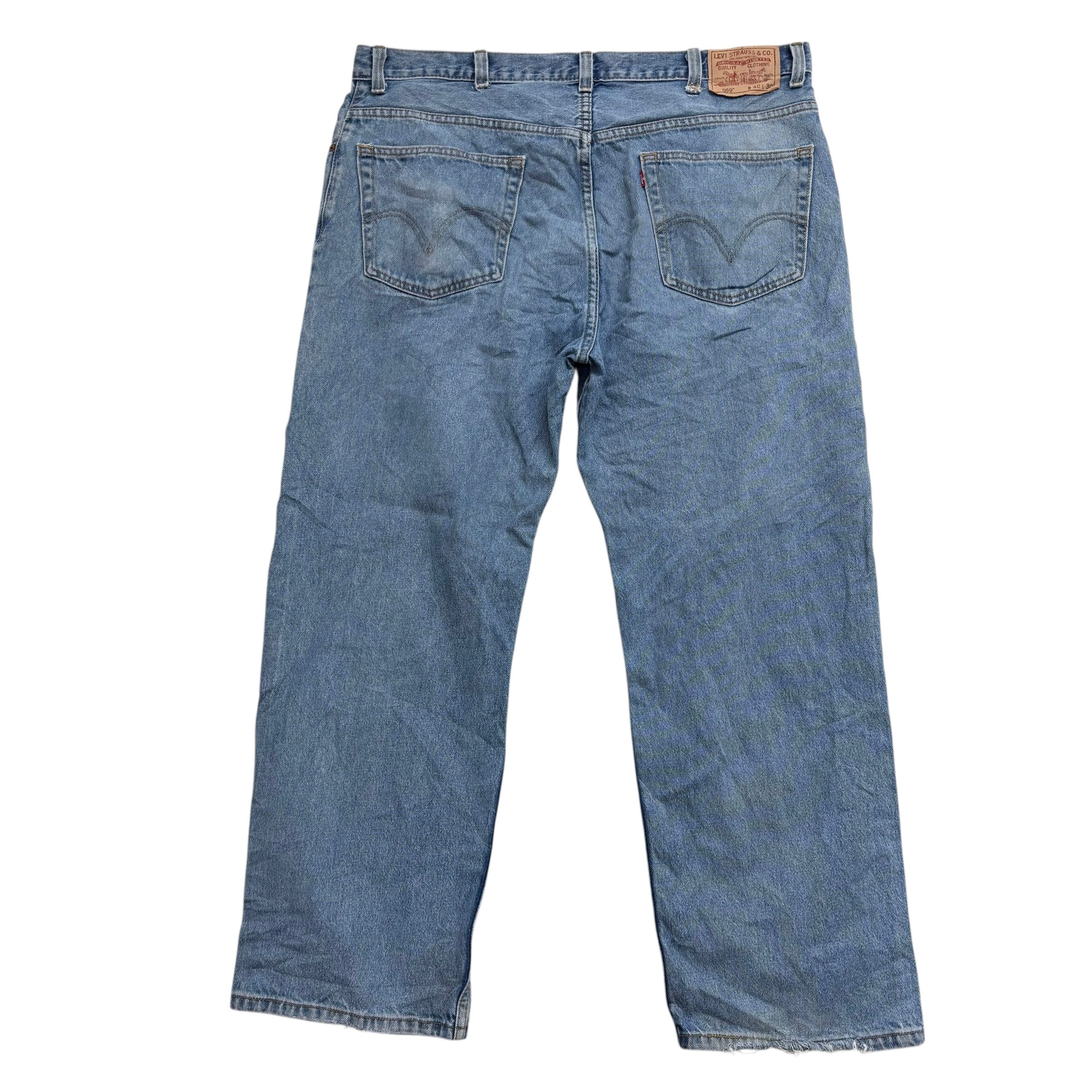Levis 559 Jeans W40 L30 Mens Light Blue Baggy Relaxed Straight Fit Vintage Denim