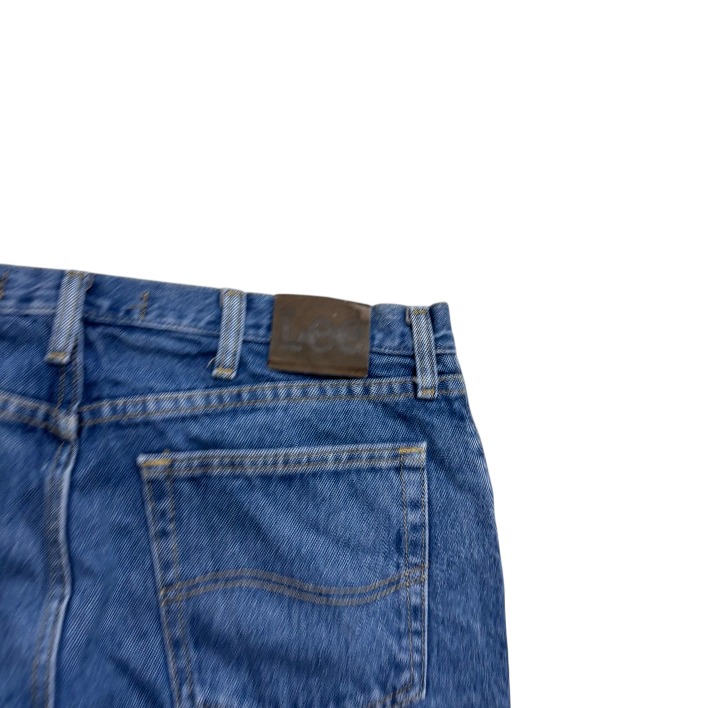 Lee Jeans W35 L27 Mens Mid Blue Regular Straight Fit Vintage Denim