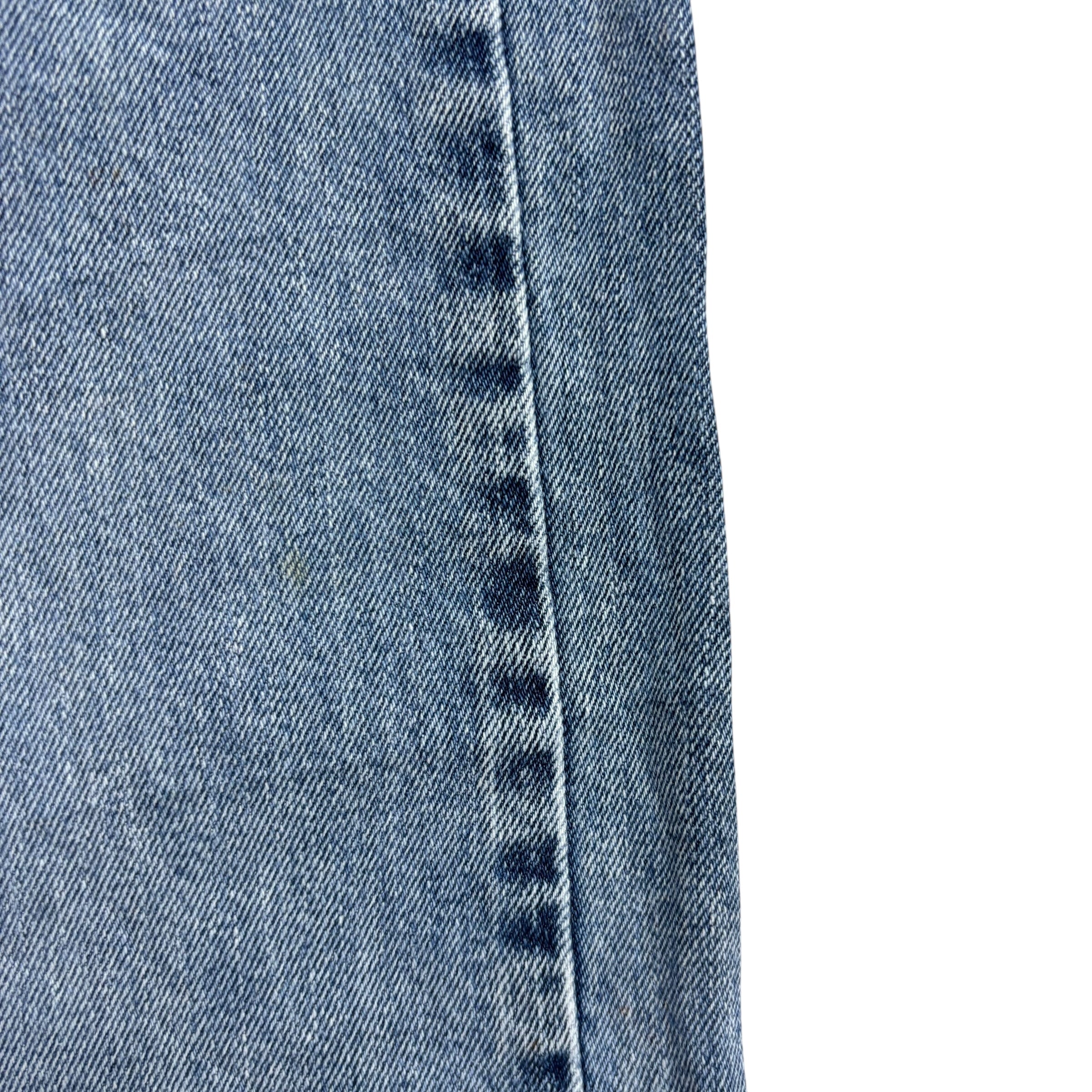 Levis 505 Jeans W34 L31 Mens Light Blue Regular Straight Fit Stretch Denim (E)