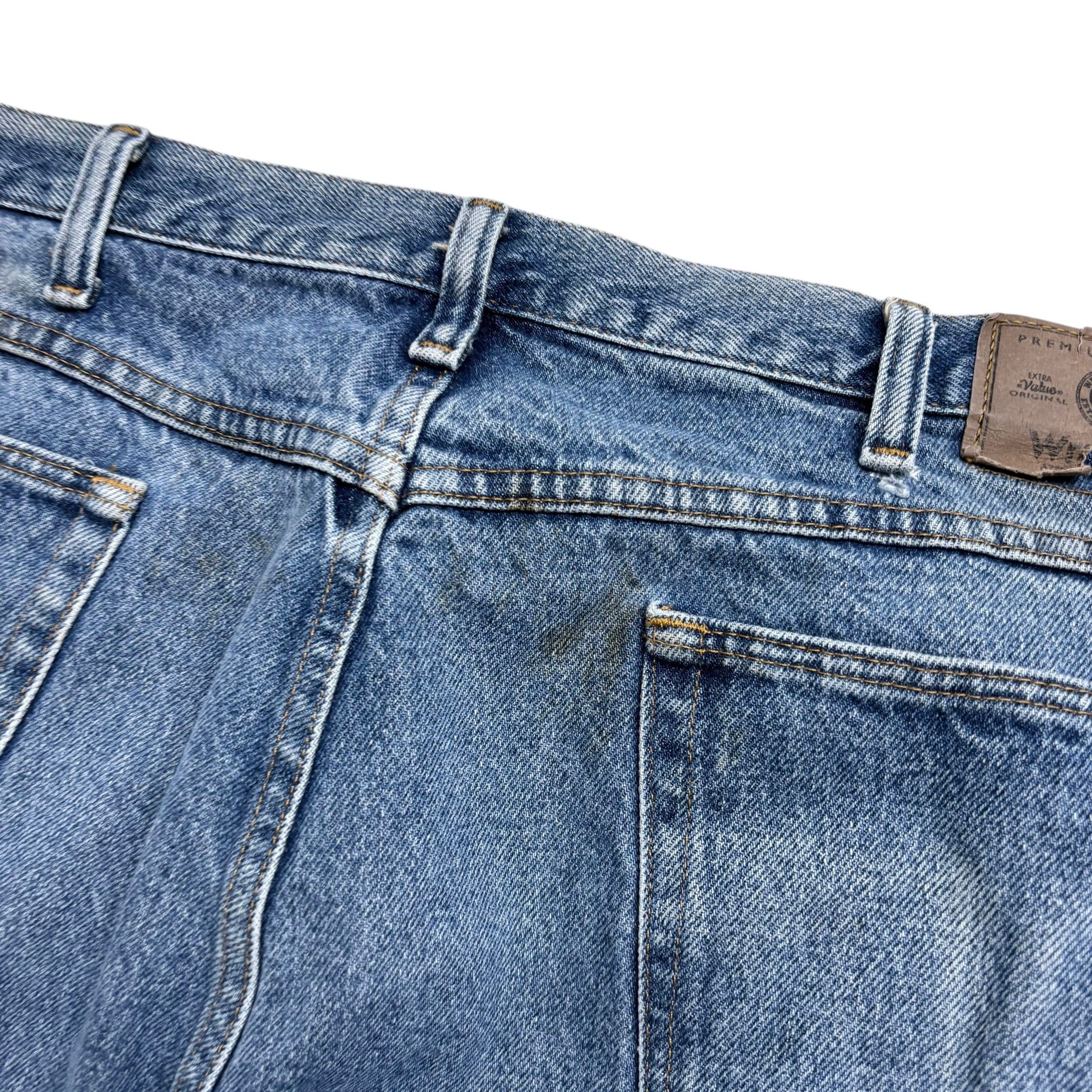 Wrangler Jeans W40 L30 Mens Mid Blue Relaxed Straight Fit Vintage Denim (F)