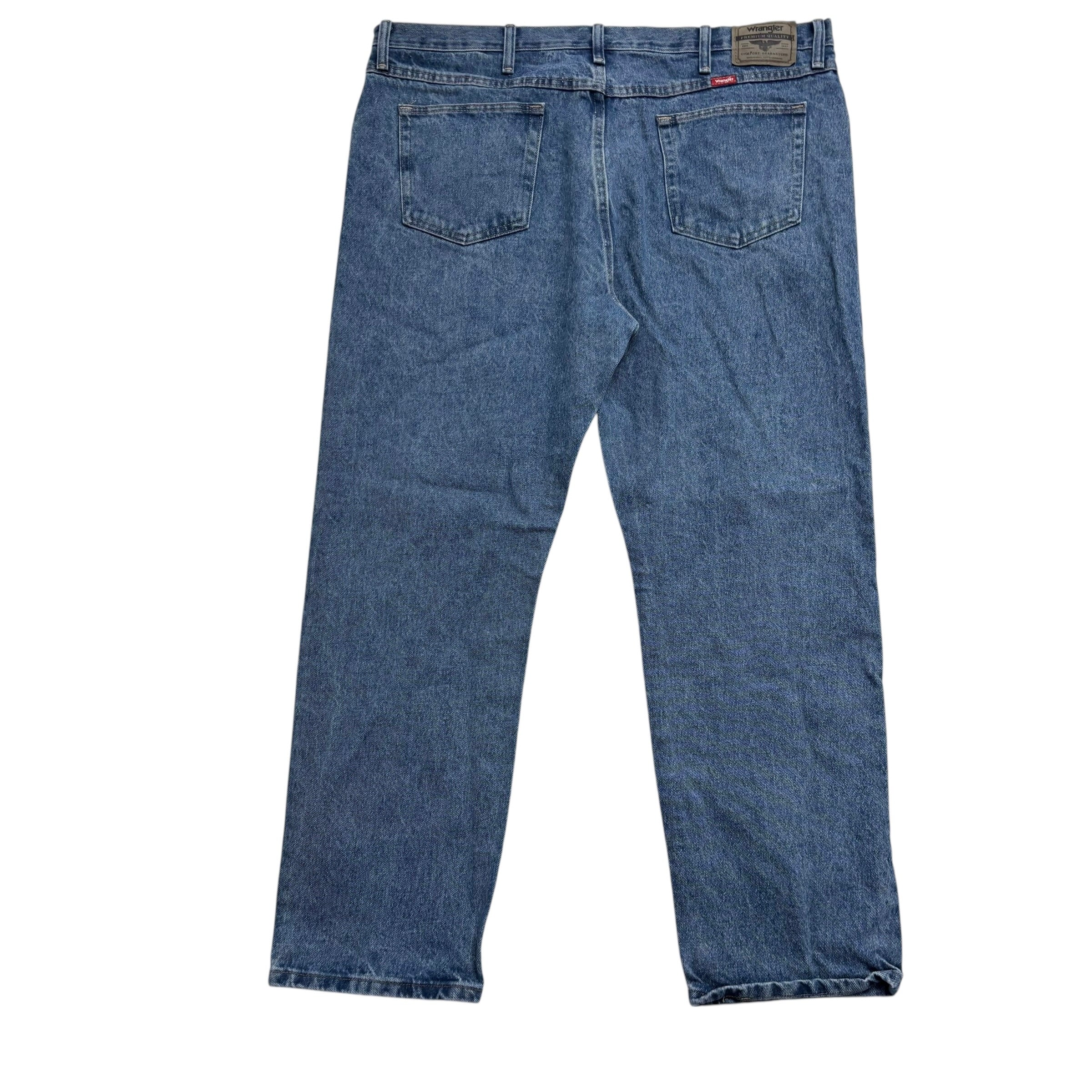 Wrangler Jeans W42 L30 Mens Mid Blue Regular Straight Fit Denim (E)