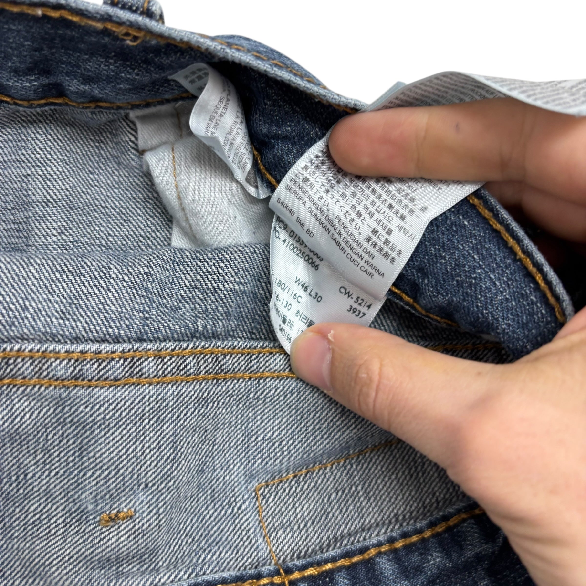 Levis 559 Jeans W46 L30 Mens Mid Blue Baggy Relaxed Straight Fit Denim (E)