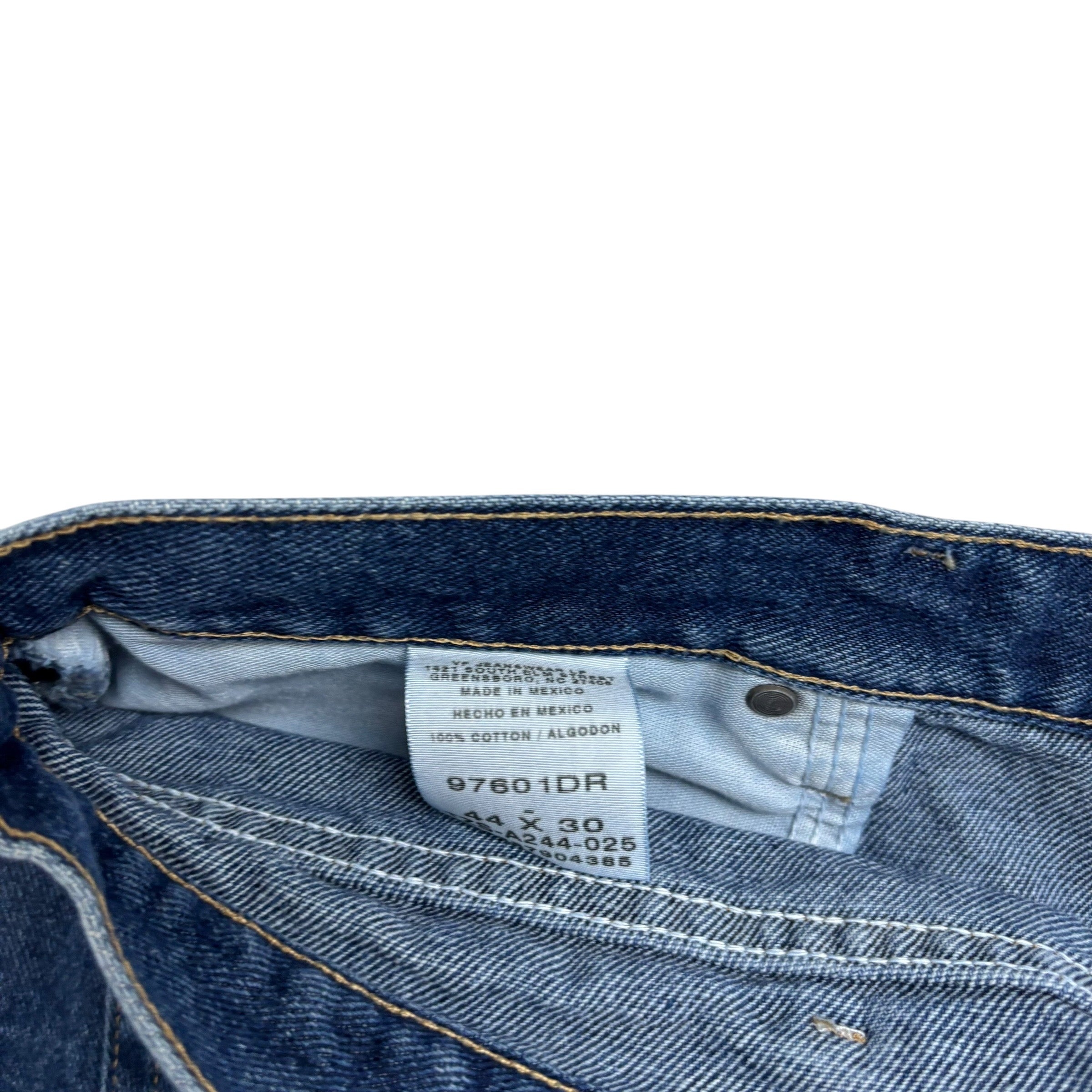 Wrangler Jeans W44 L30 Mens Mid Blue Relaxed Straight Fit Vintage Denim (E)