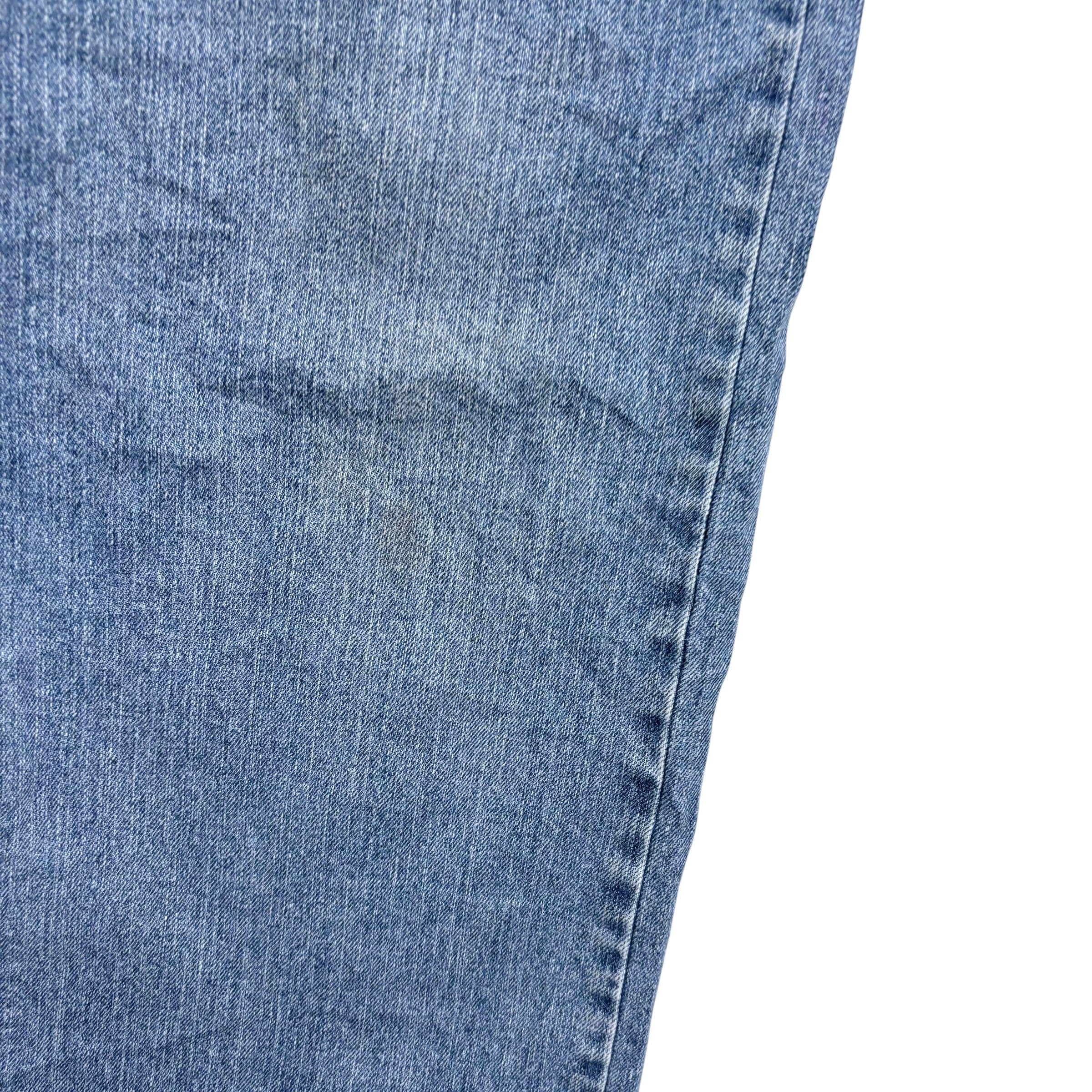 Wrangler Jeans W40 L30 Mens Mid Blue Regular Straight Fit Stretch Denim