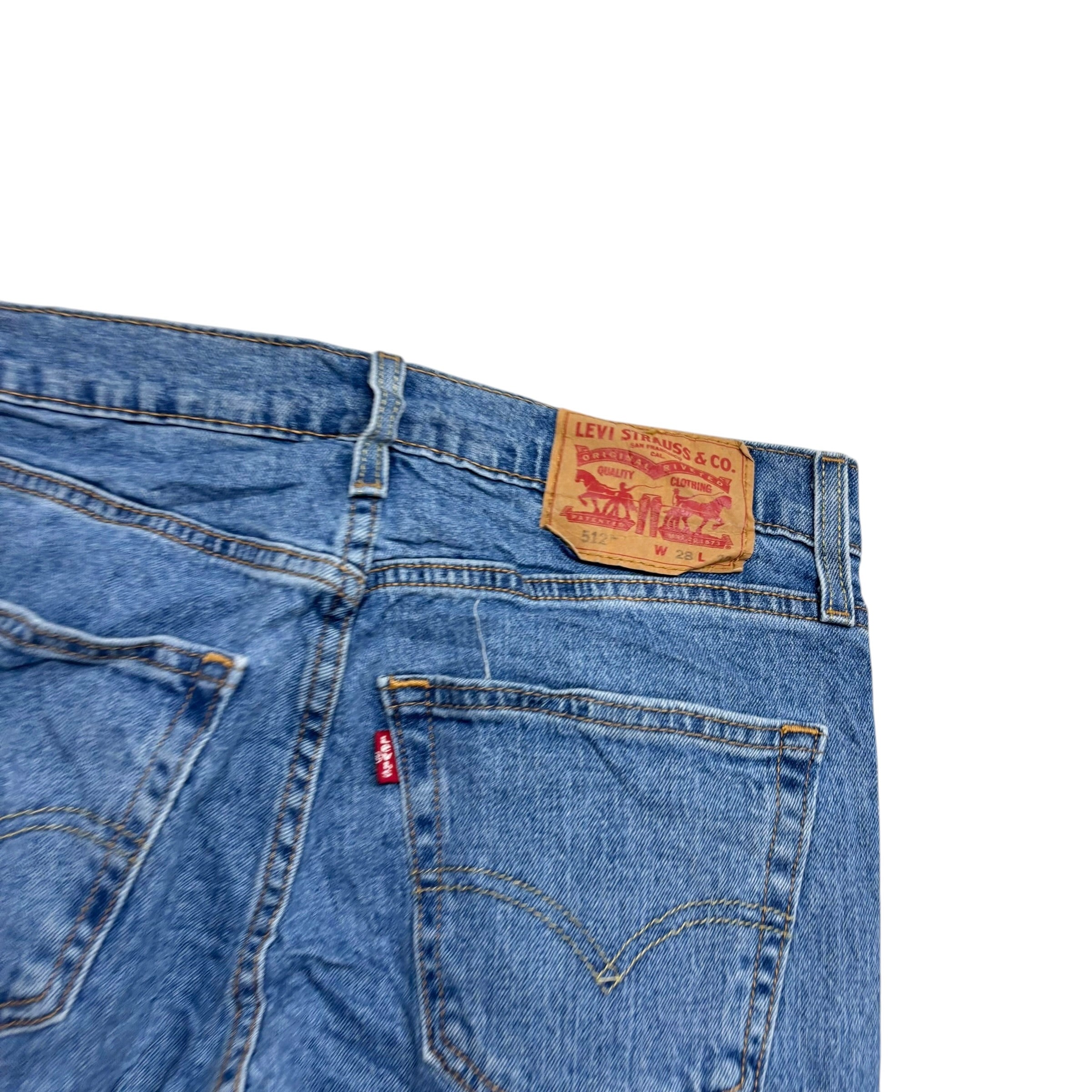 Levis 512 Jeans W28 L32 Mens Light Blue Slim Tapered Fit Stretch Denim