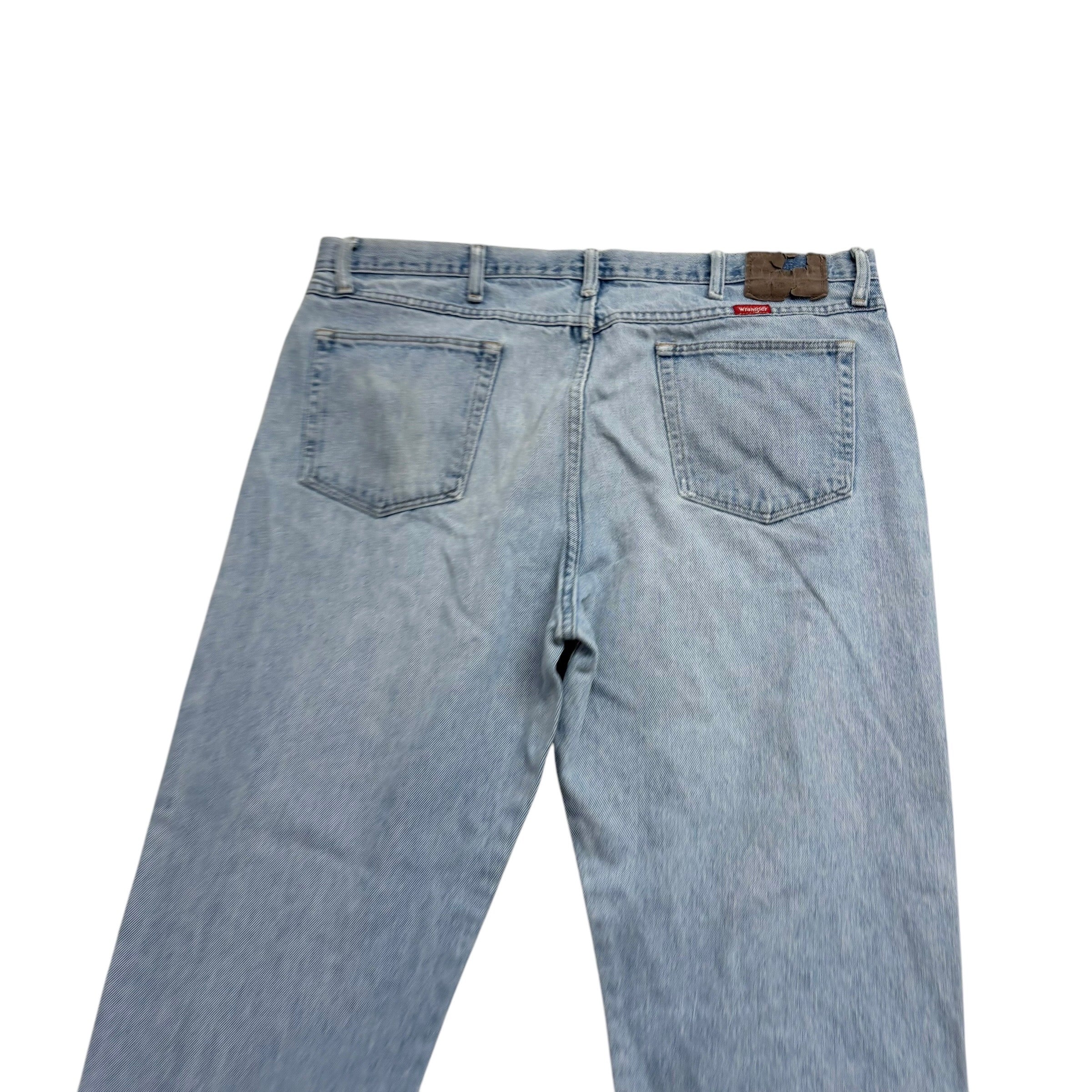Wrangler Jeans W40 L30 Mens Light Blue Regular Straight Fit Vintage Denim (F)