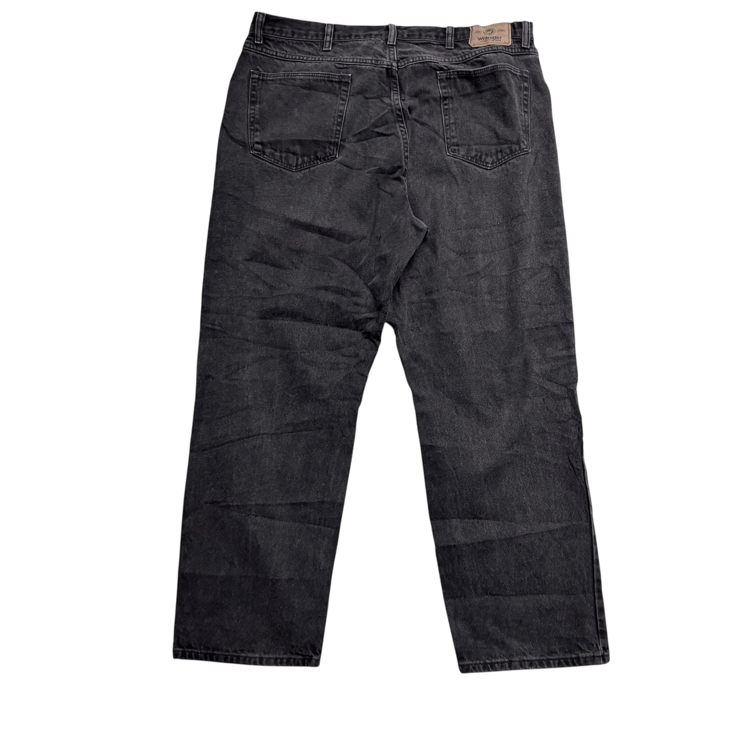 Wrangler Jeans W40 L30 Mens Black Baggy Relaxed Straight Fit Vintage Denim (E)