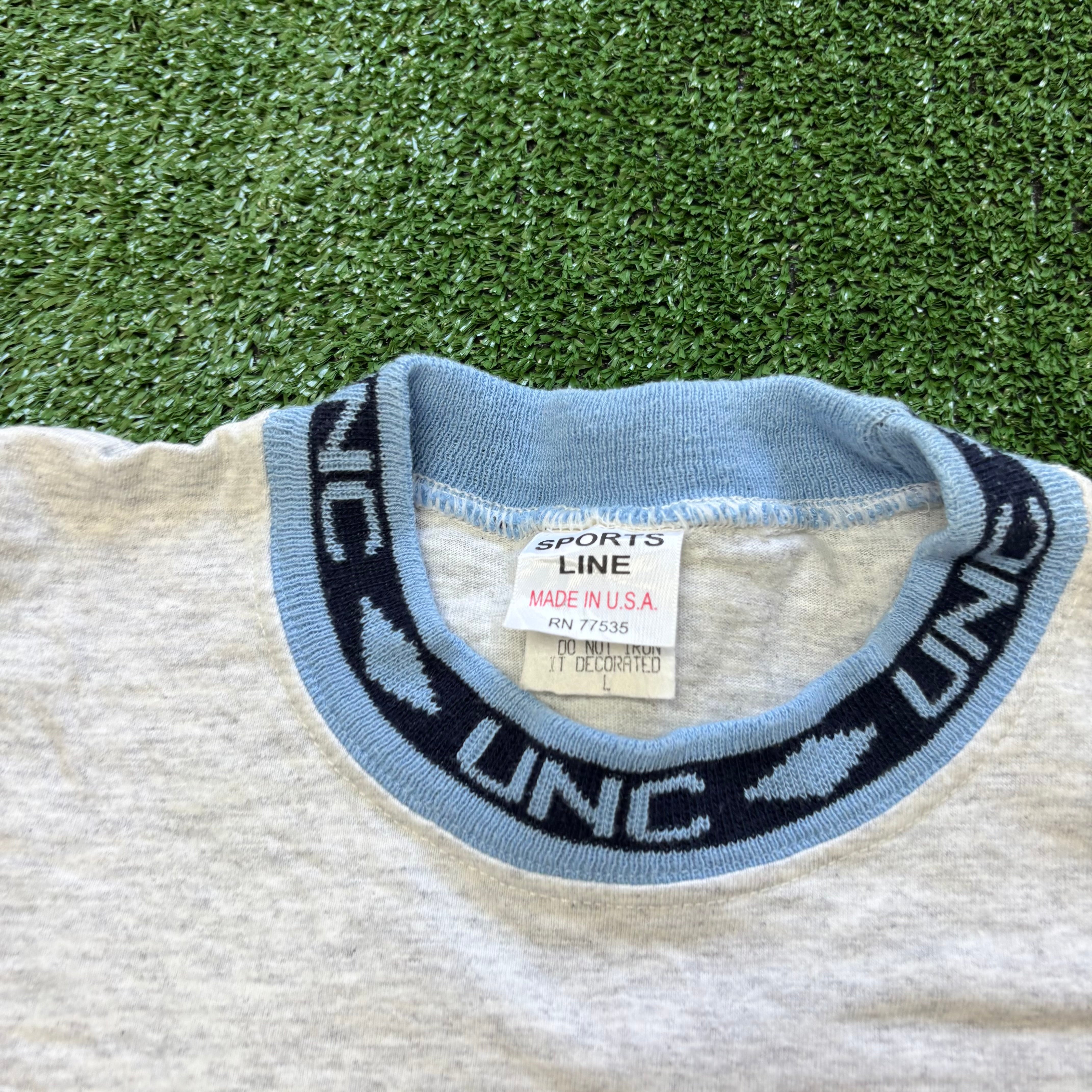 Vintage T Shirt Mens Large Grey Single Stitch Graphic Print 90s College (E)