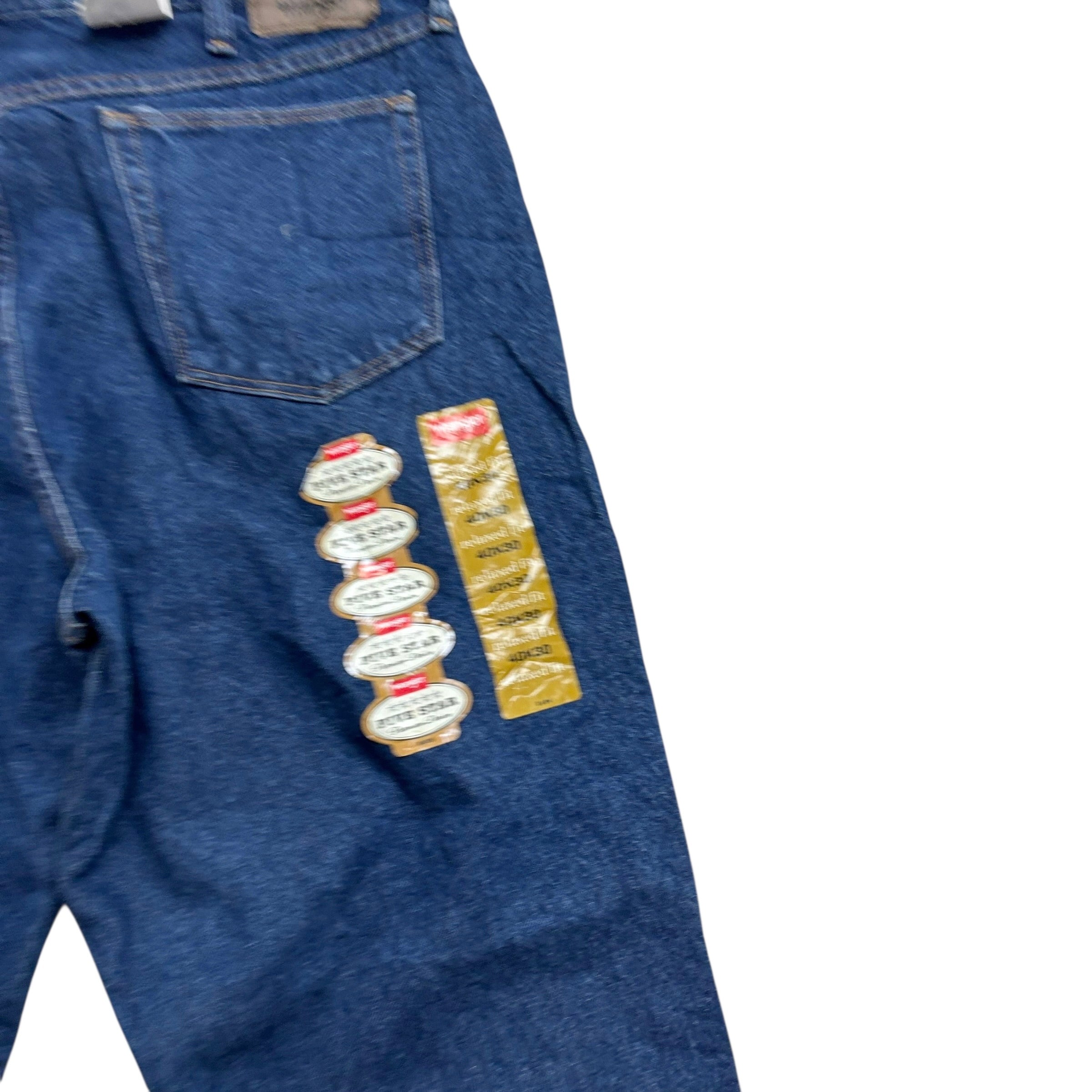 Wrangler Jeans W40 L30 Mens Dark Blue Relaxed Straight Fit Vintage Denim (E)