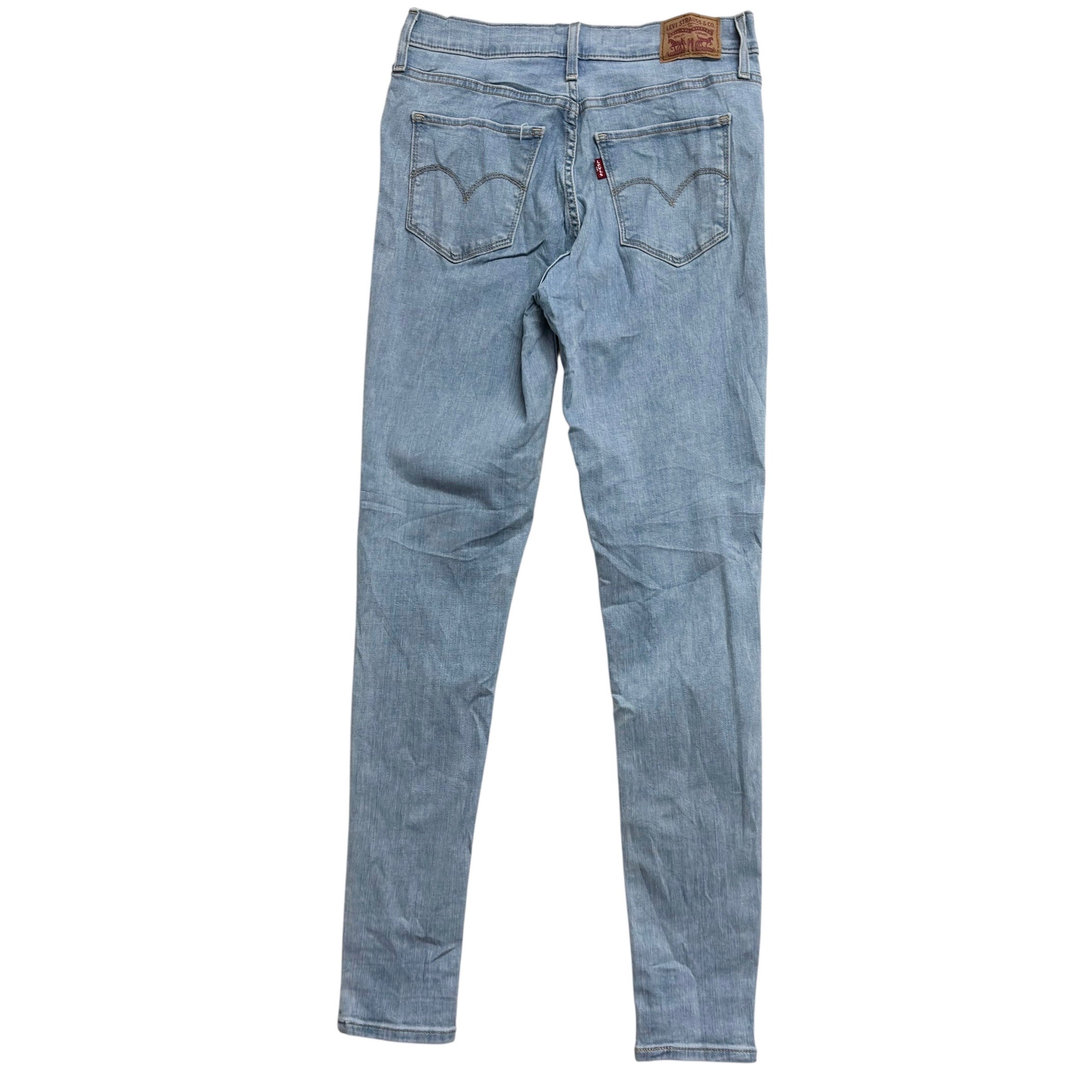 Levis 720 Jeans W28 L30 Womens High Rise Super Skinny Light Blue Stretch (E)