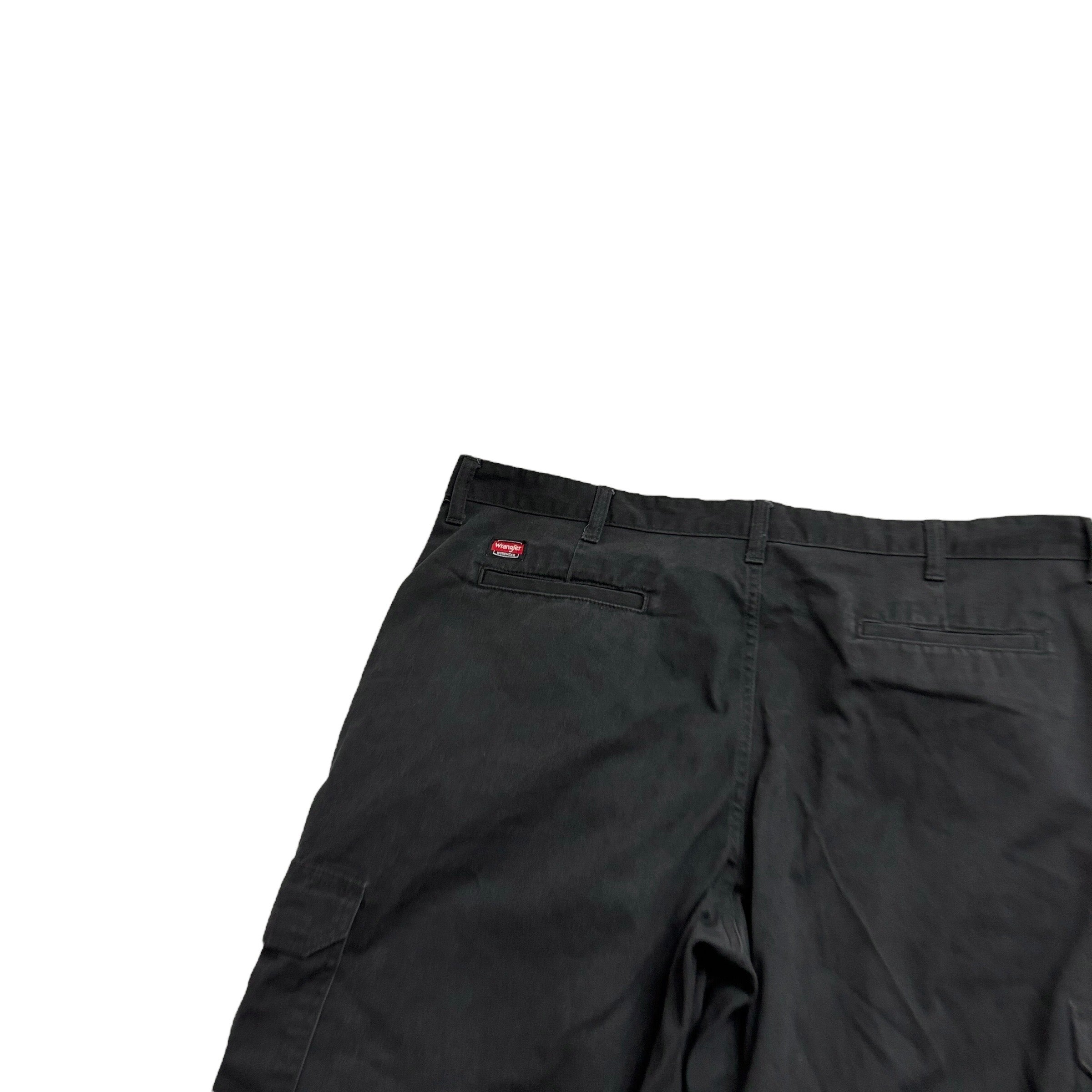 Wrangler Cargo Pants W40 L30 Mens Black Relaxed Straight Fit Trousers (F)