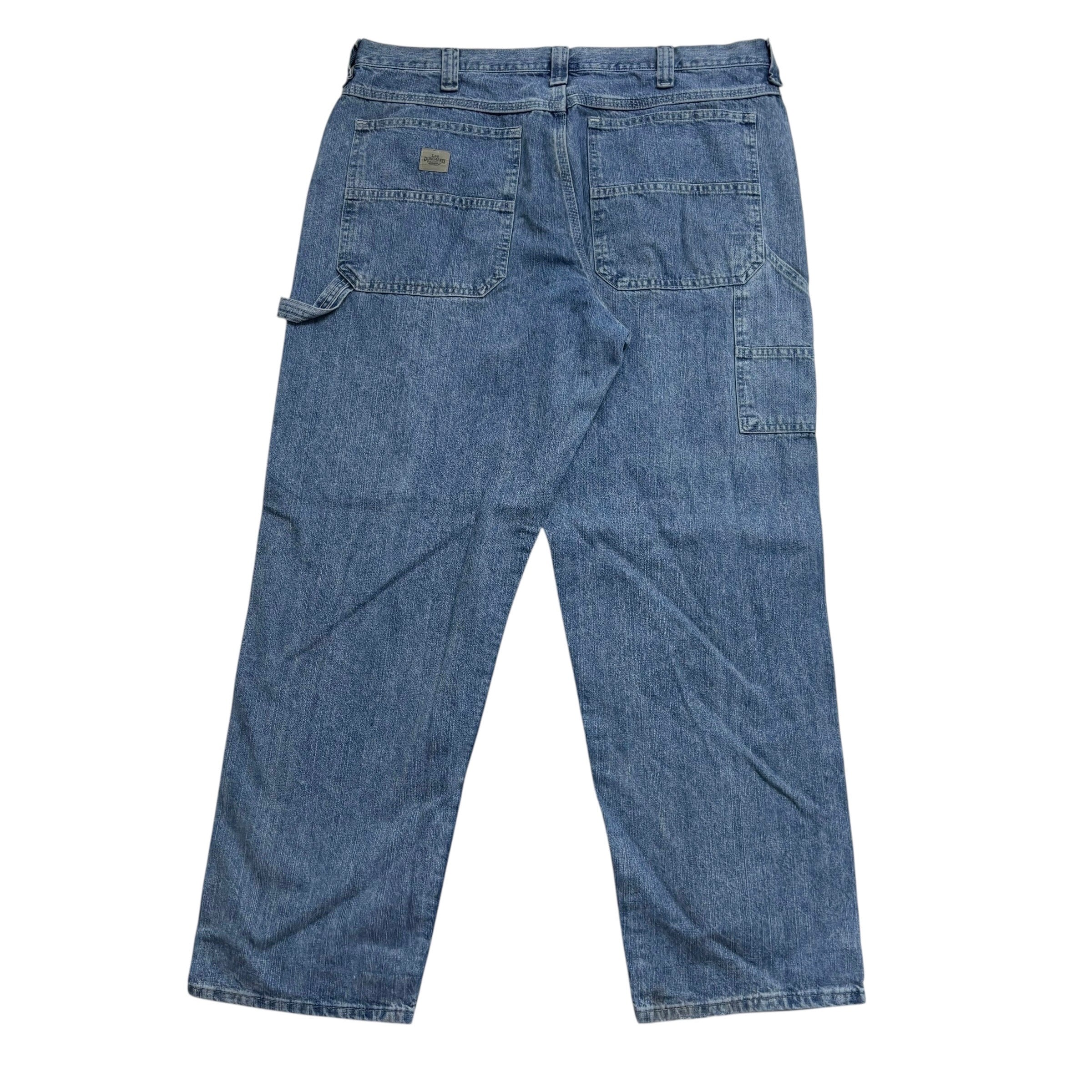 Lee Carpenter Jeans W38 L32 Mens Mid Blue Baggy Relaxed Straight Fit Denim