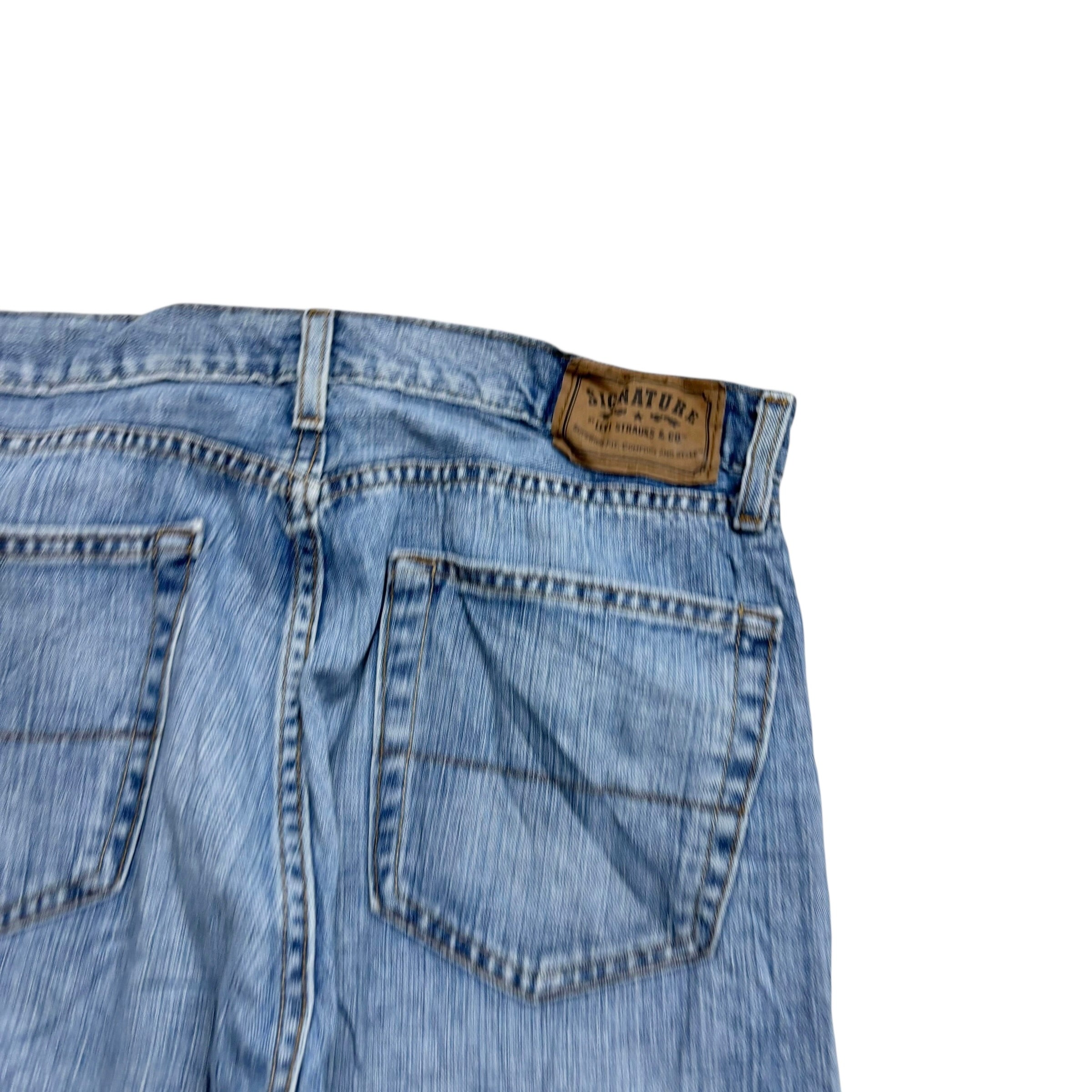 Levis Signature Jeans W33 L30 Mens Light Blue Regular Straight Fit Vintage (E)
