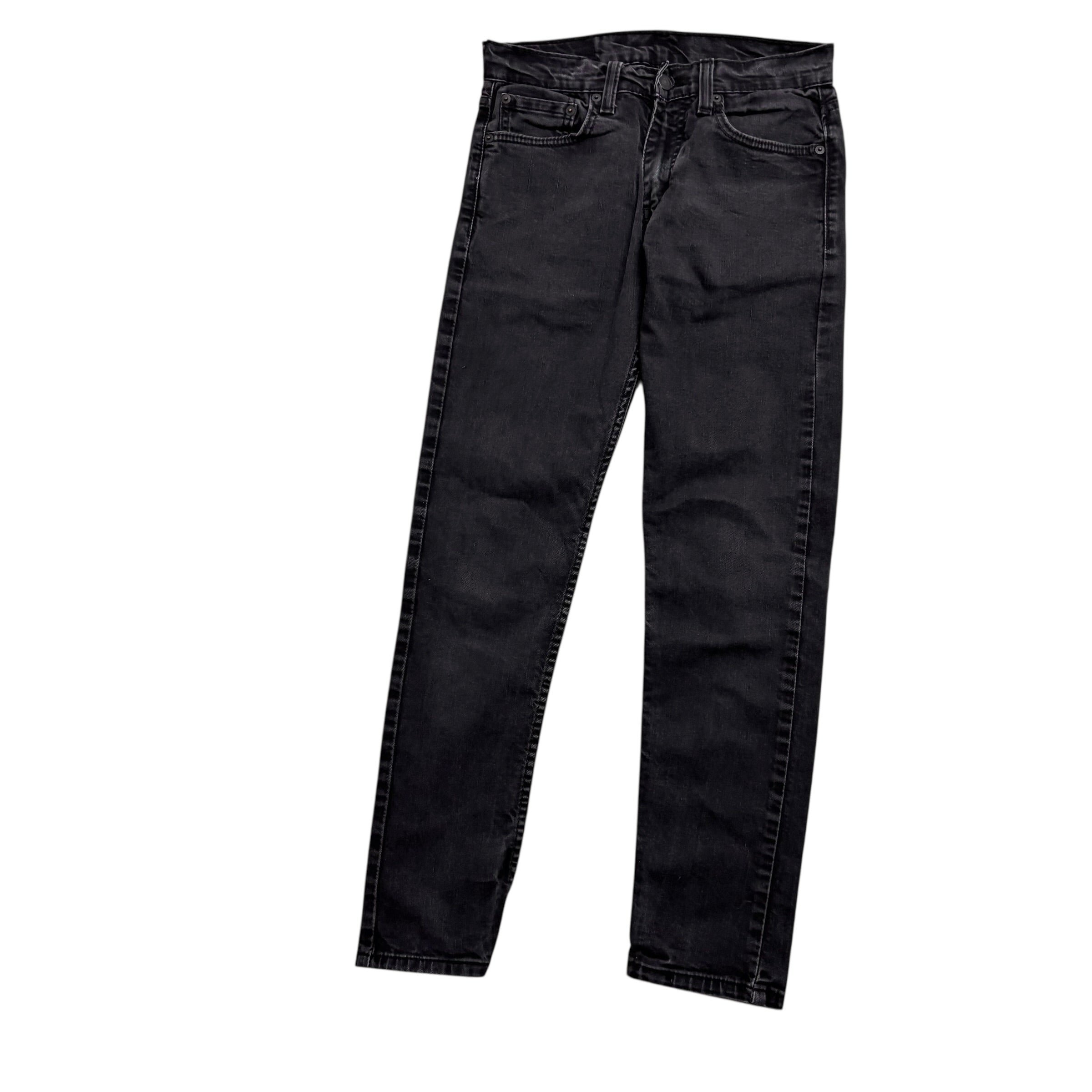 Levis 512 Jeans W28 L28 Mens Black Slim Tapered Fit Stretch Denim (E)