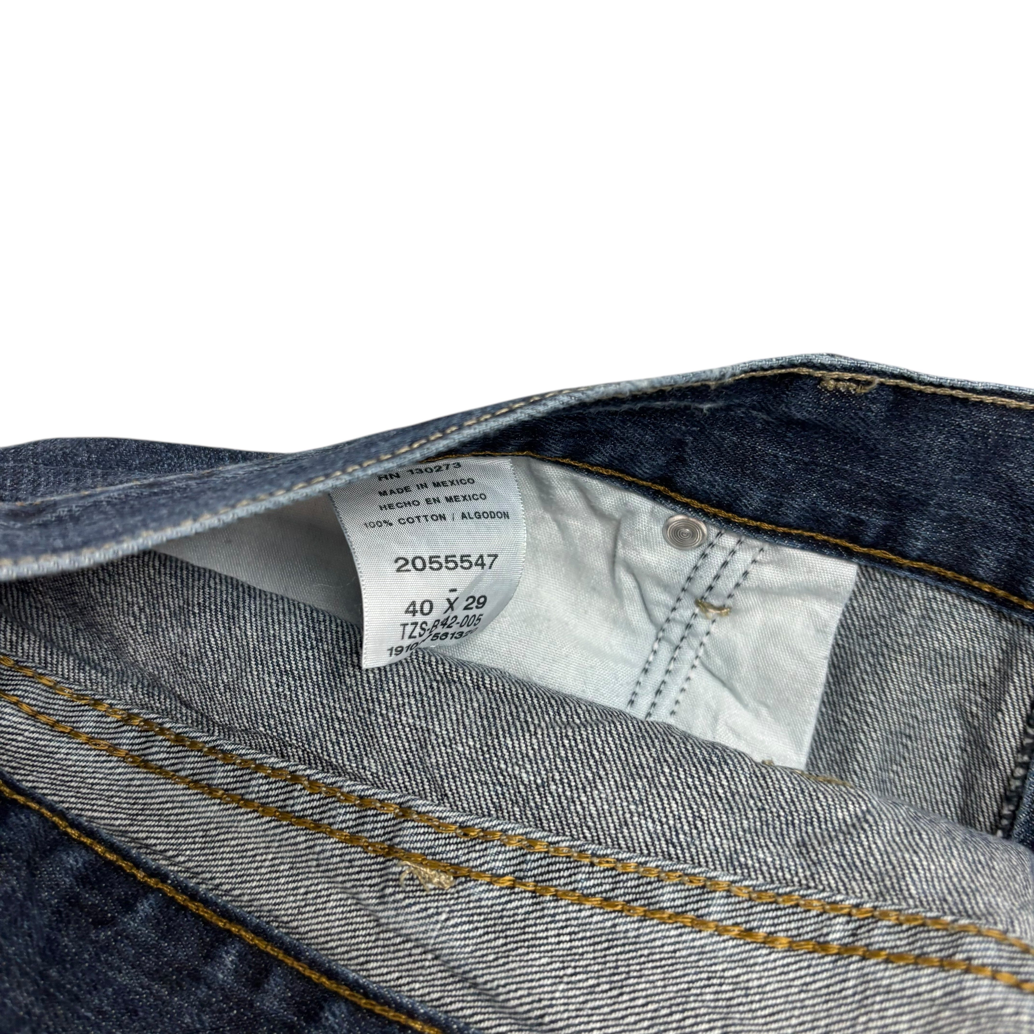 Lee Jeans W40 L29 Mens Dark Blue Relaxed Straight Fit Baggy Denim (E)