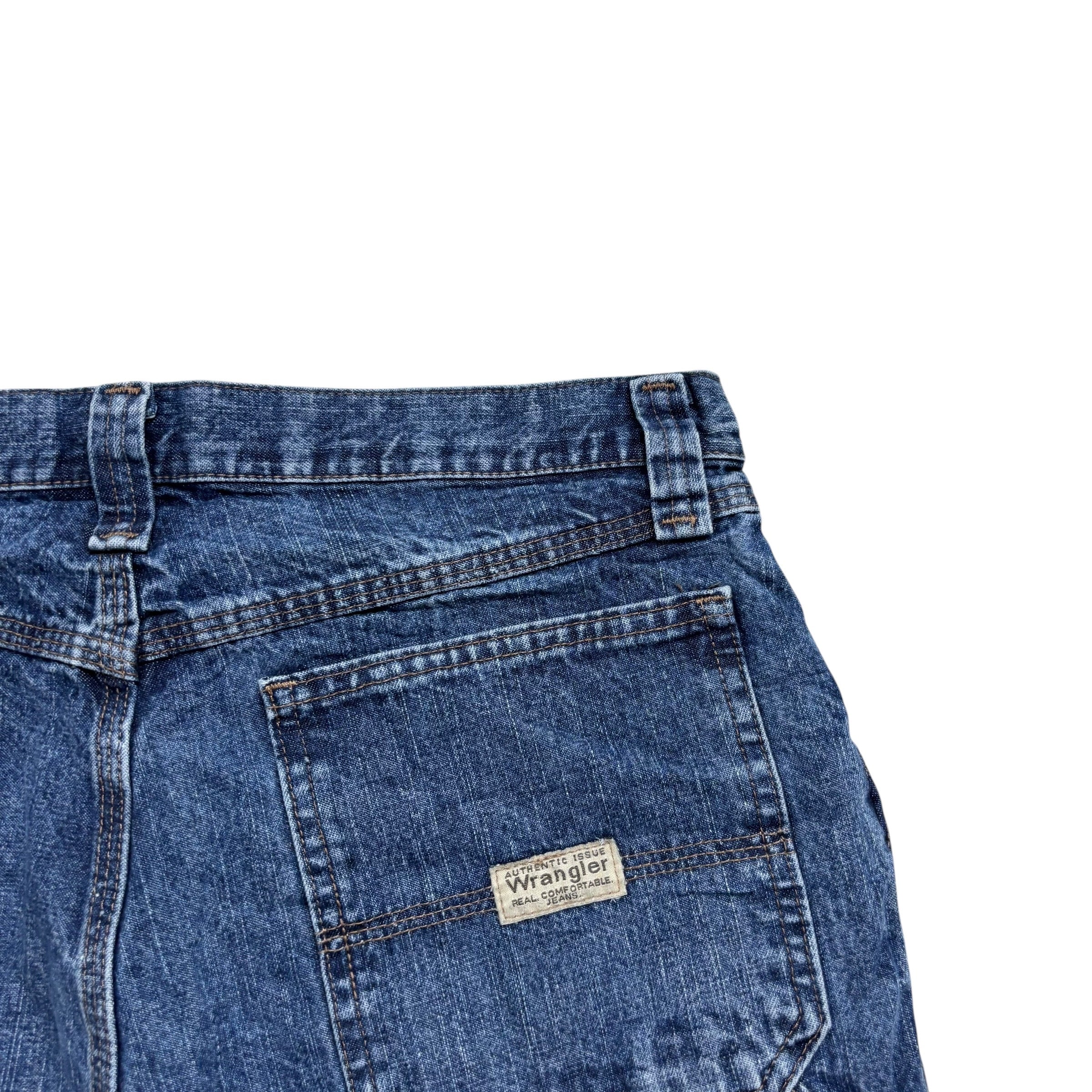 Wrangler Baggy Jorts W32 Mens Mid Blue Denim Shorts Relaxed Fit Carpenter (E)