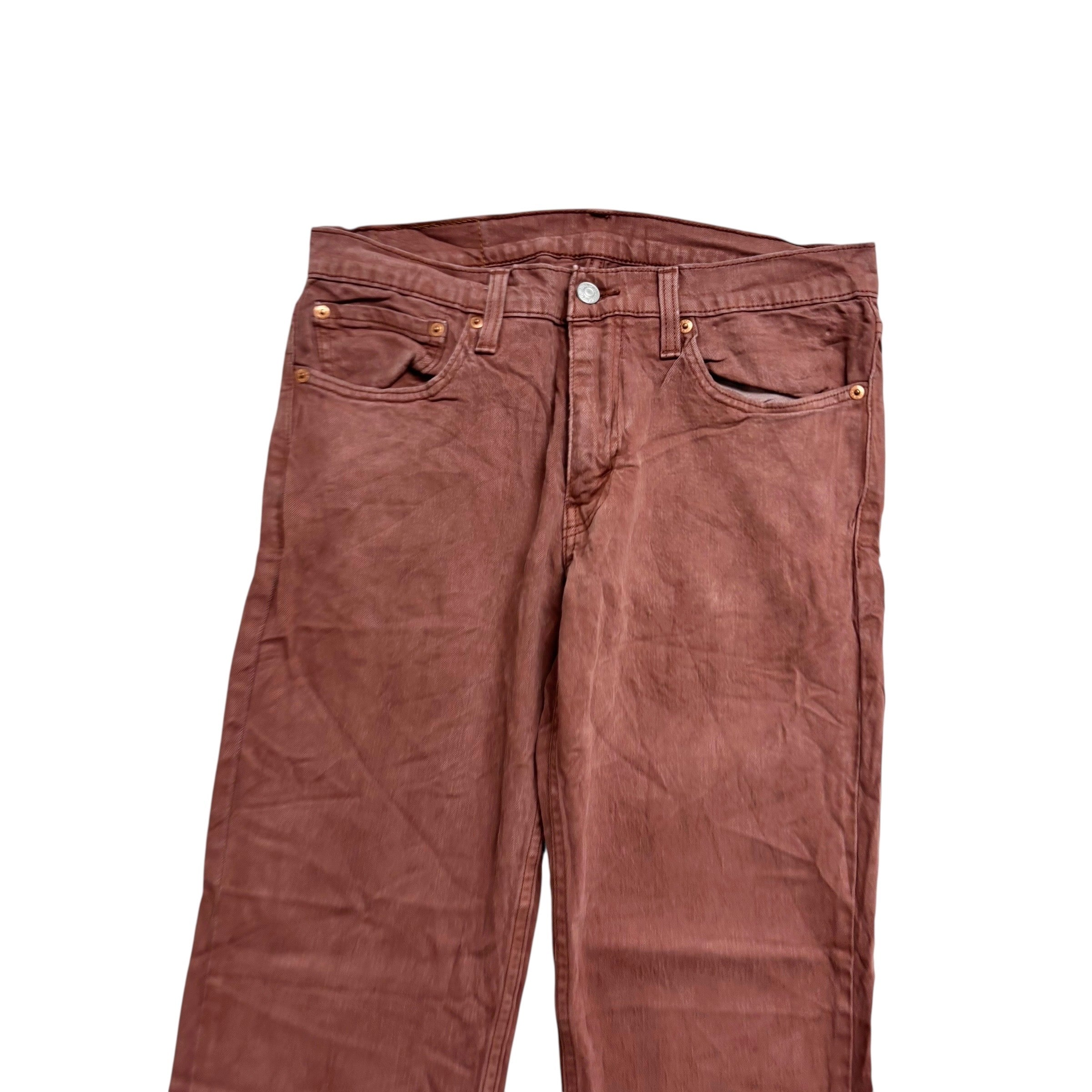 Levis 511 Jeans W30 L30 Mens Red Slim Fit Stretch Denim (E)