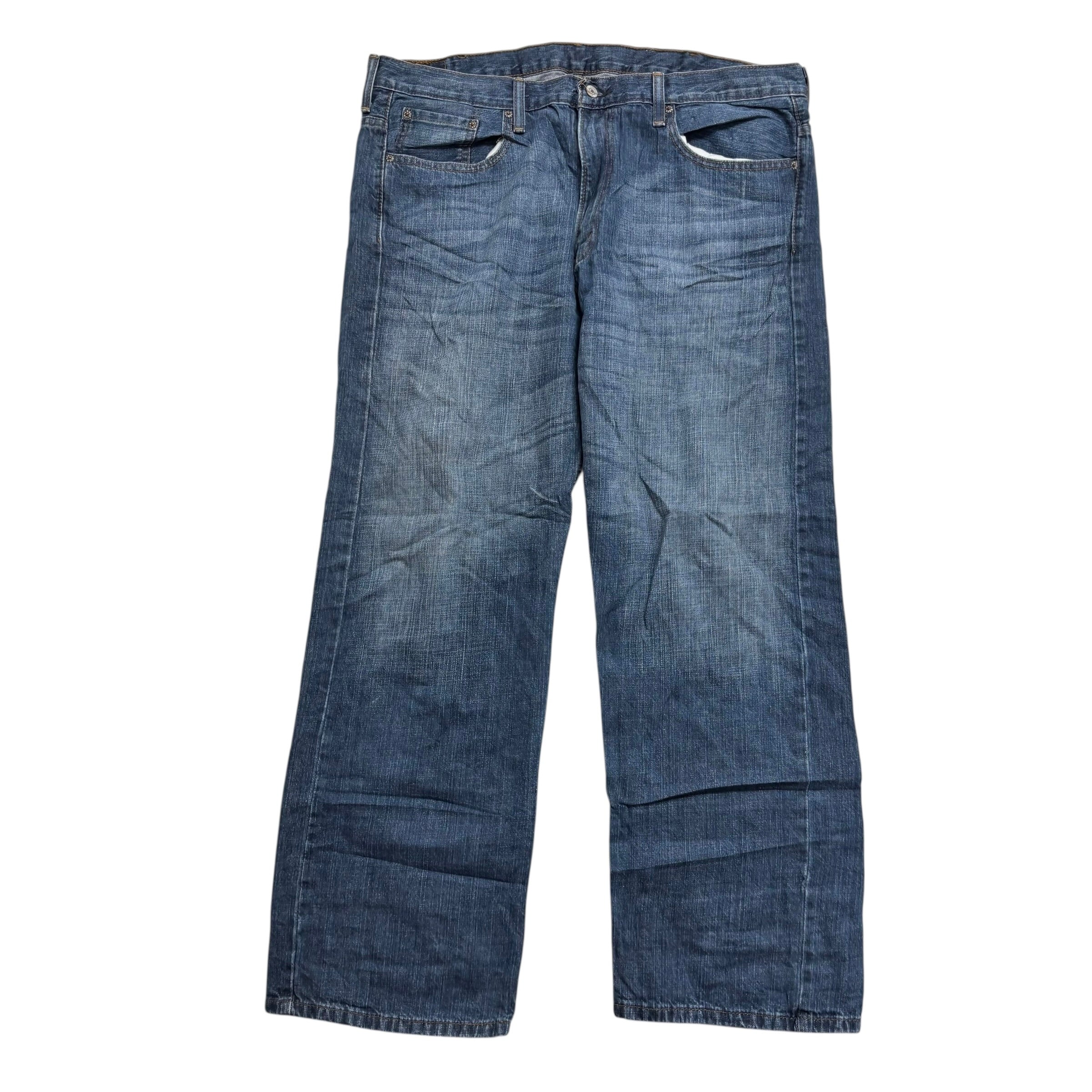 Levis 569 Jeans W38 L32 Mens Dark Blue Baggy Relaxed Straight Vintage Denim (E)