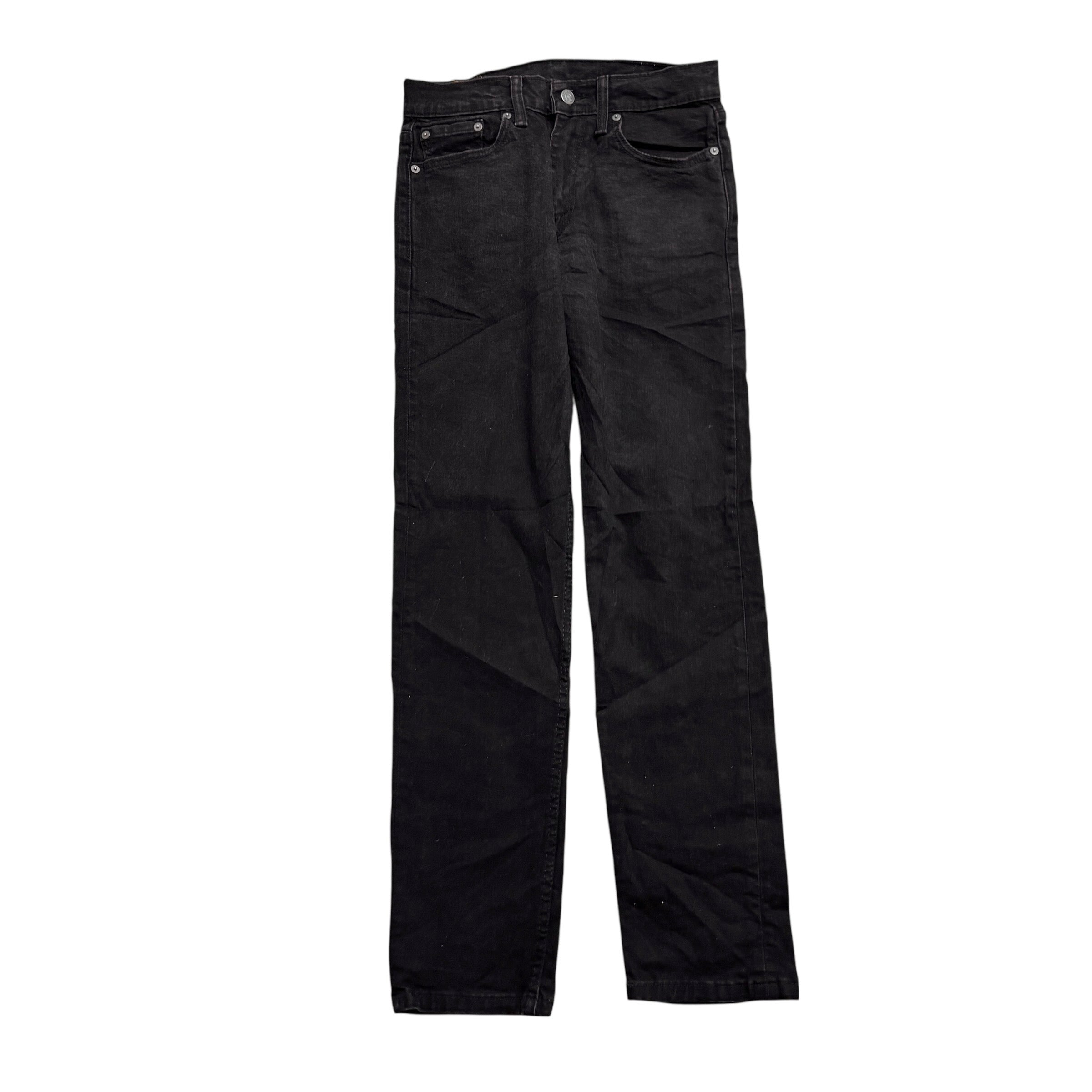 Levis 502 Jeans W28 L32 Mens Black Regular Tapered Fit Stretch Denim (E)