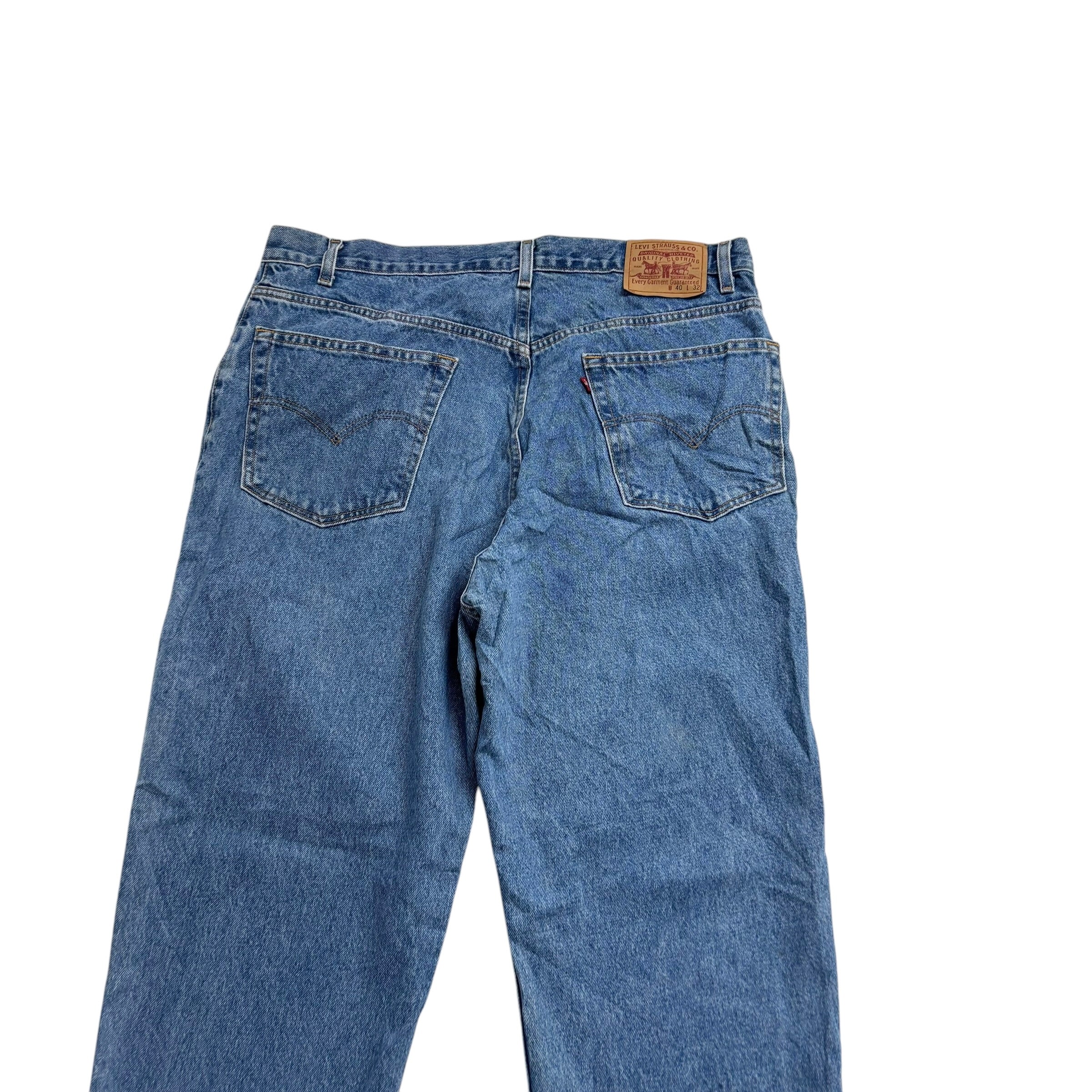 Levis Jeans W40 L32 Mens Light Blue Baggy Relaxed Straight Fit Vintage 90s Denim