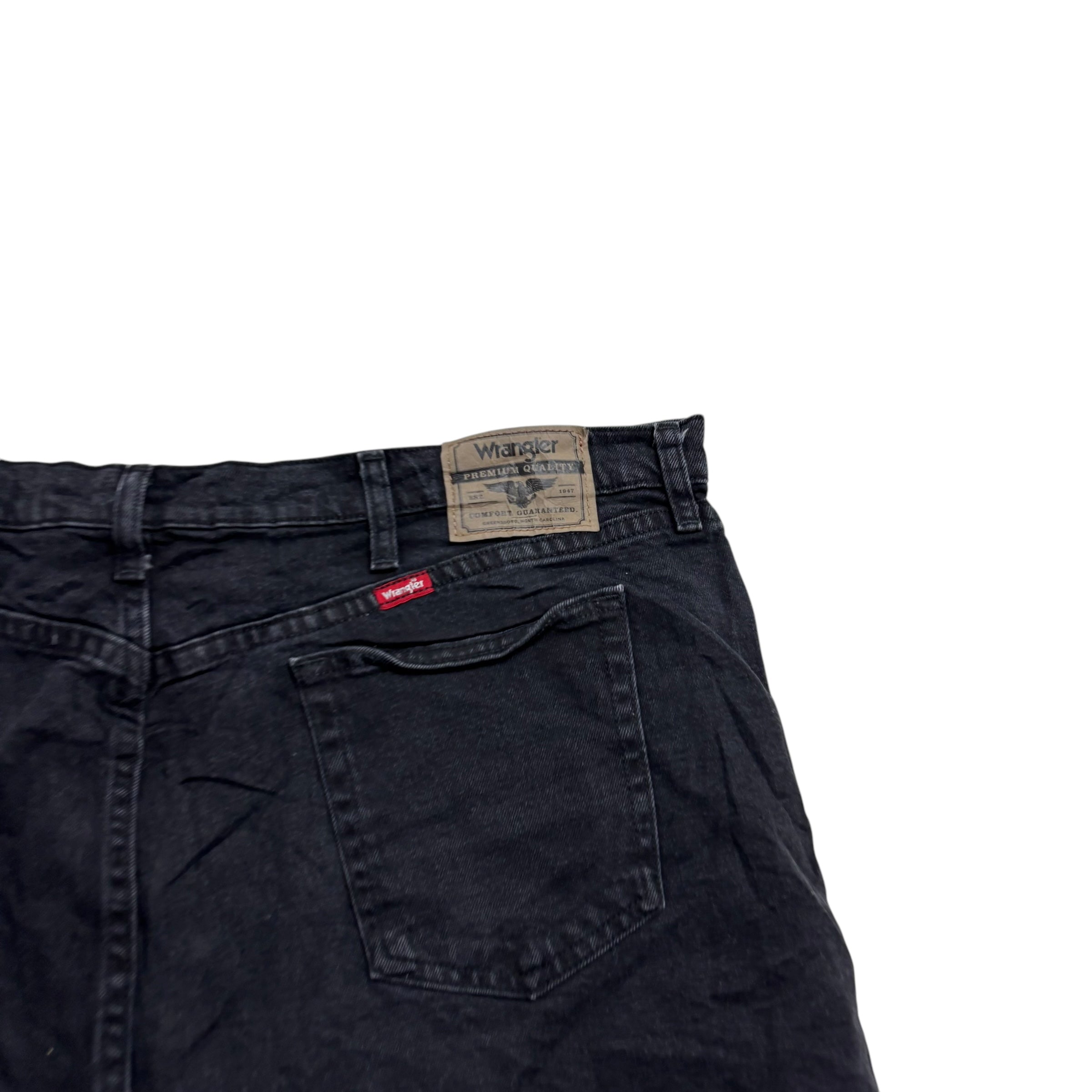 Wrangler Jorts W42 Mens Denim Shorts Black Regular Fit Stretch (E)