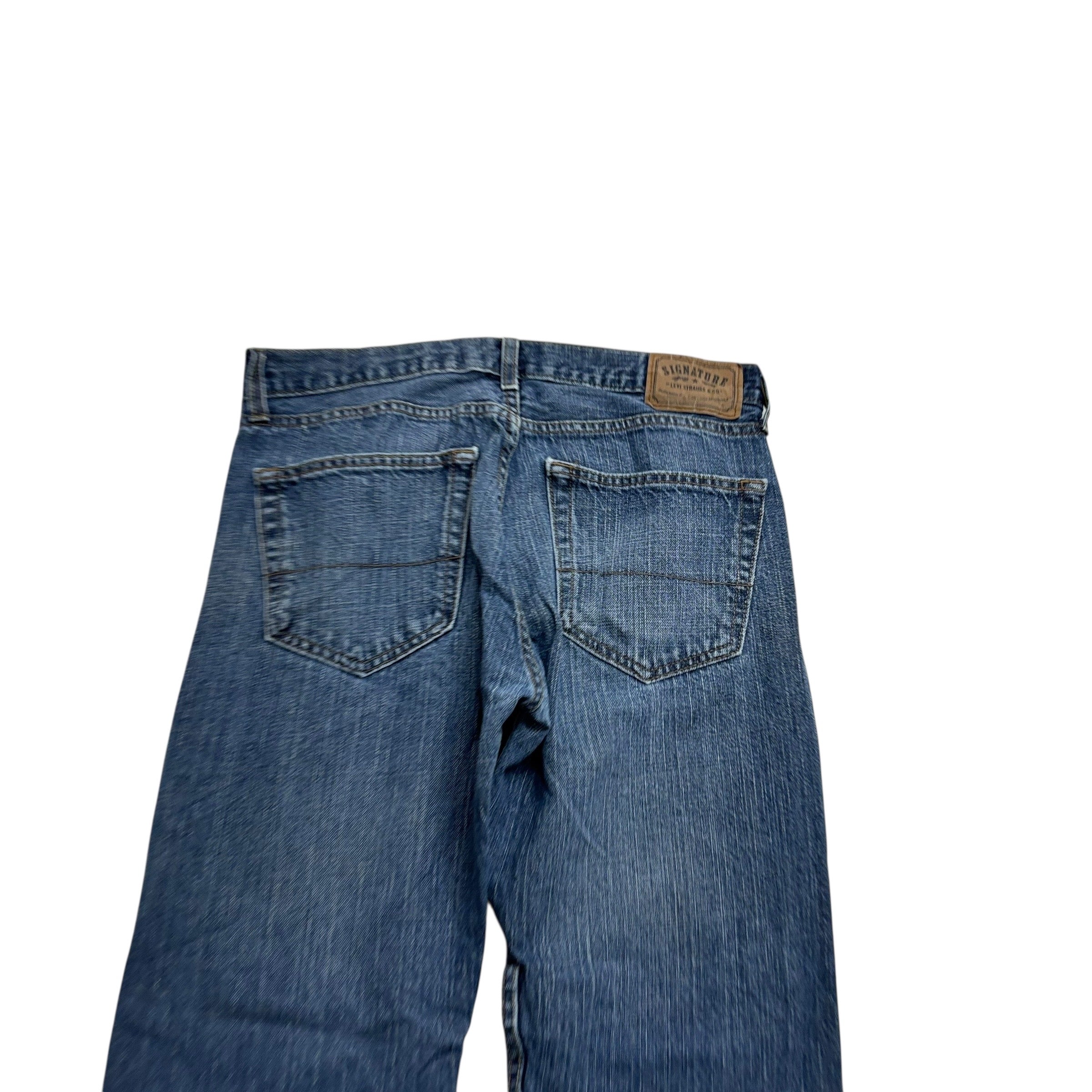 Levis Signature Jeans W32 L29 Mens Mid Blue Regular Straight Fit Vintage