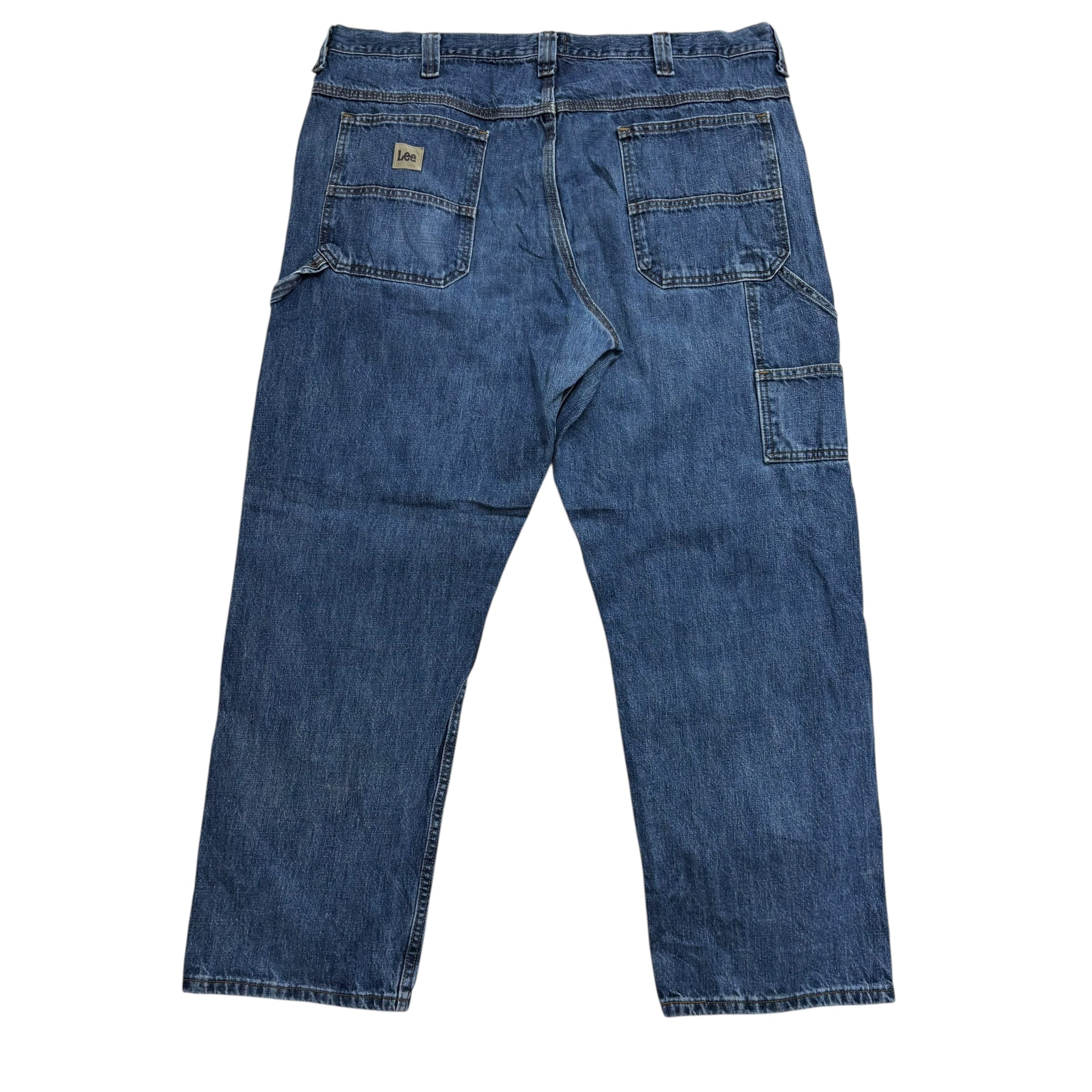 Lee Carpenter Jeans W40 L30 Mens Mid Blue Relaxed Straight Vintage Denim (F)