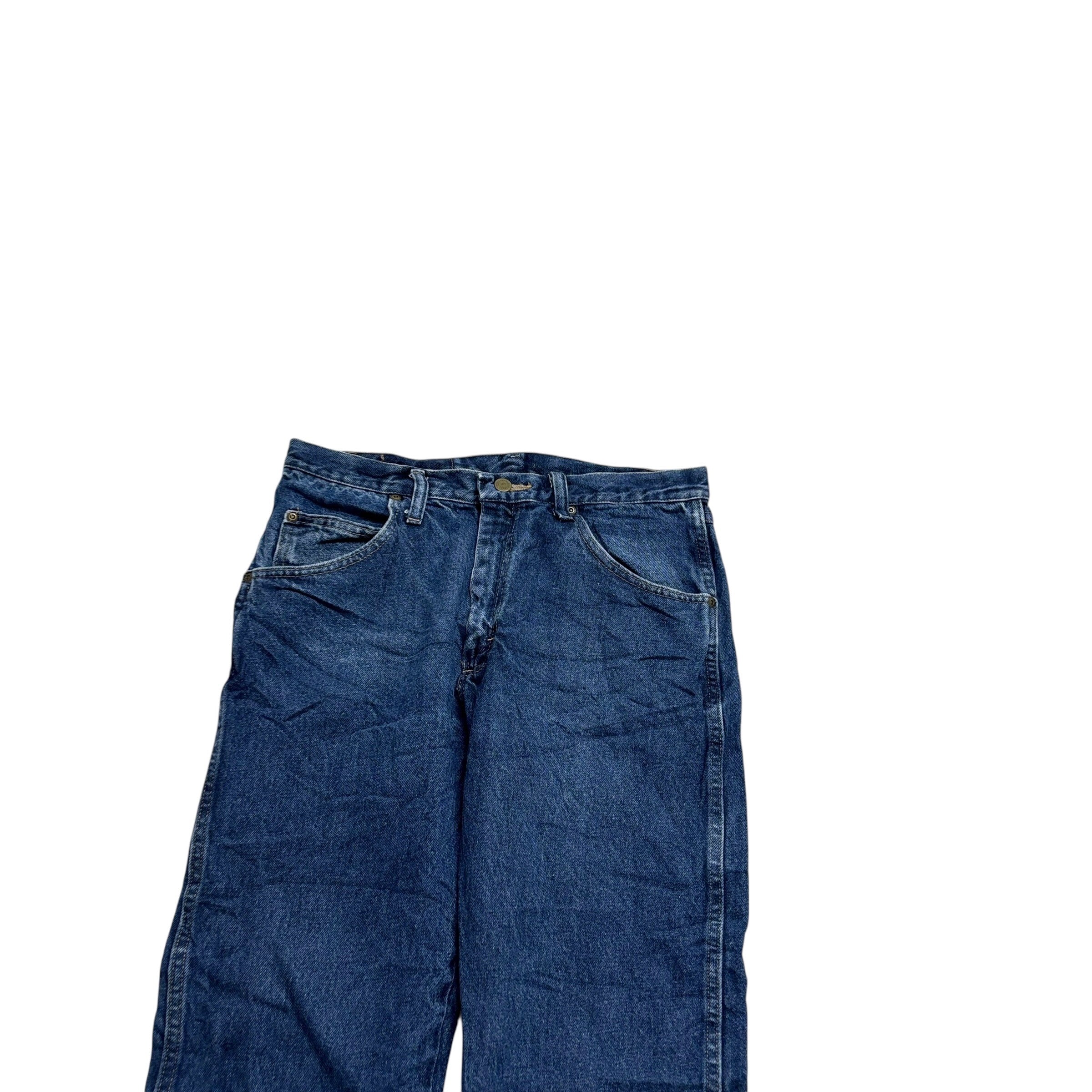 Wrangler Jeans W31 L32 Mens Mid Blue Regular Straight Fit Denim (E)