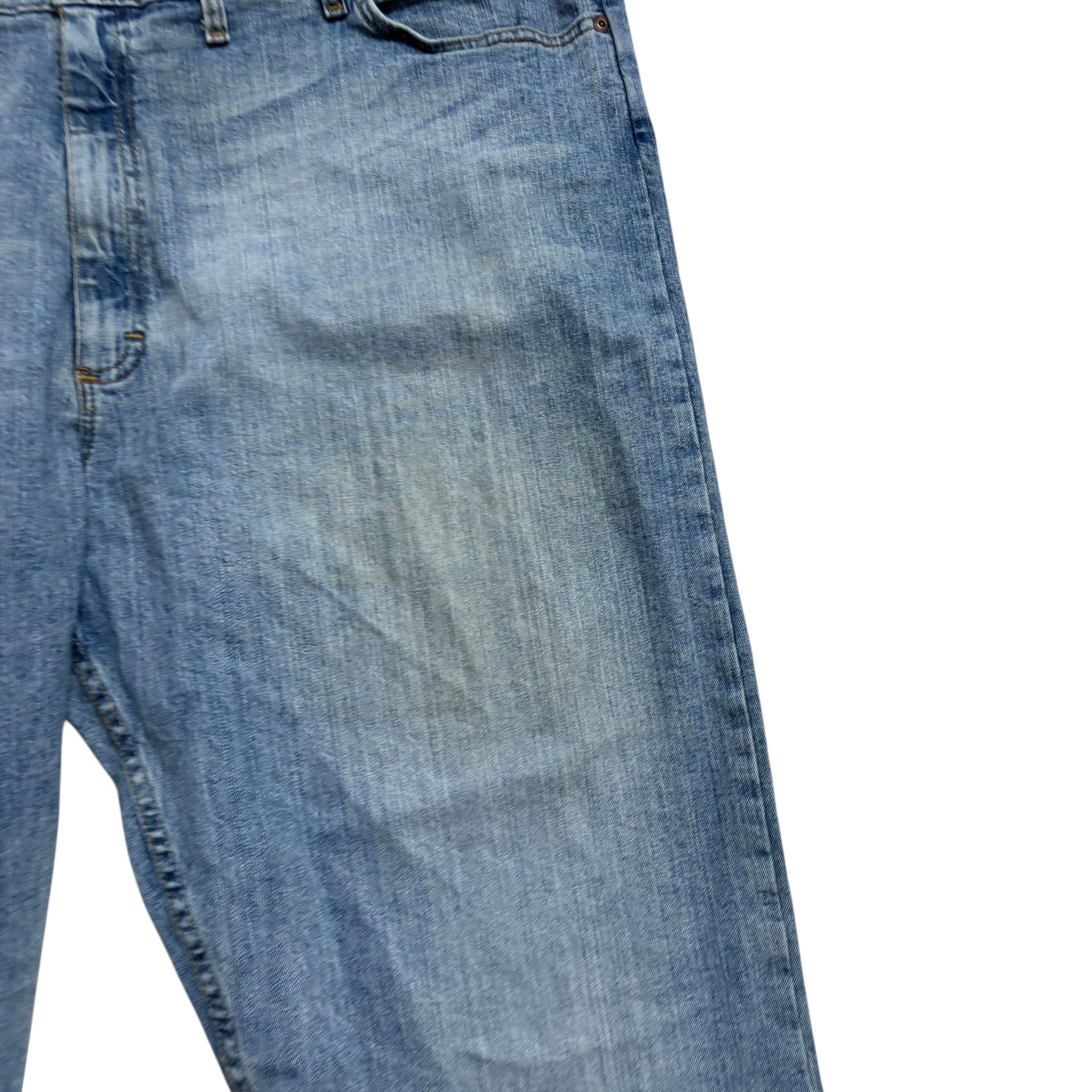 Wrangler Jeans W48 L30 Mens Light Blue Relaxed Straight Fit Stretch Denim (F)